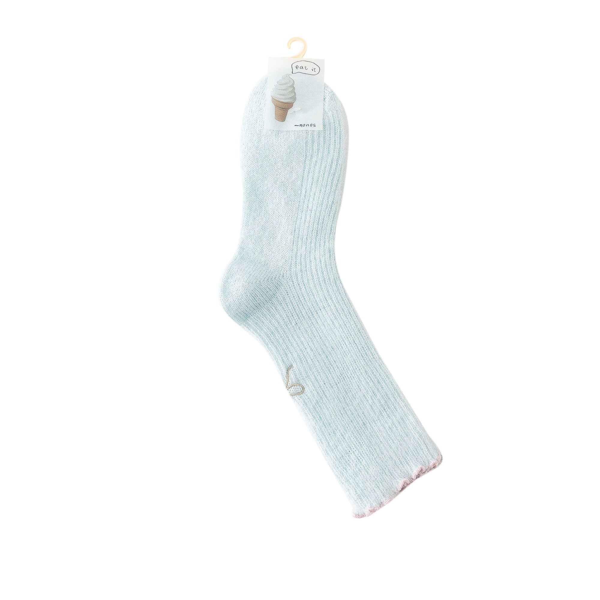 Women Crew Socks Bowknot Series Soft Ice Cream Color Cozy Casual Socks