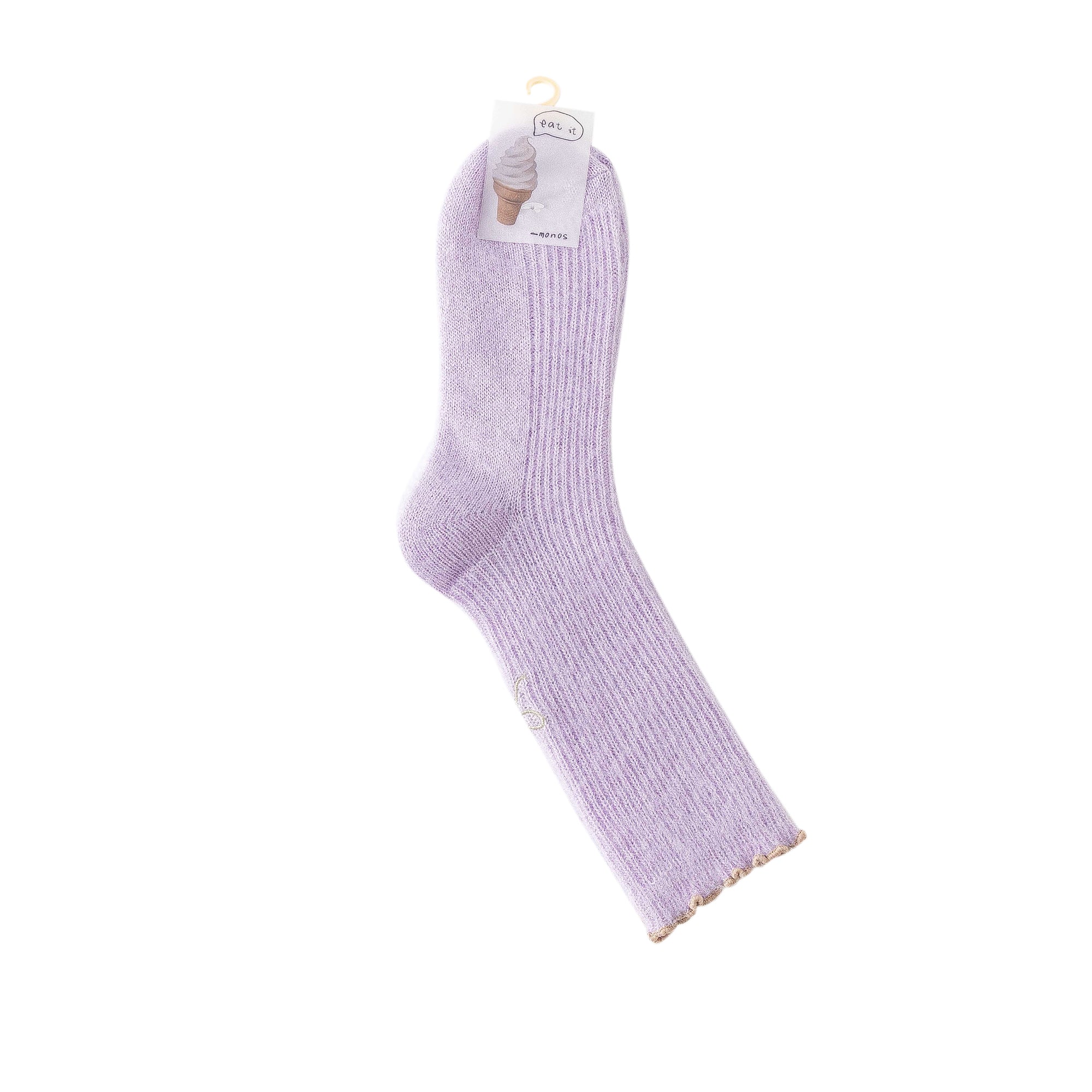 Women Crew Socks Bowknot Series Soft Ice Cream Color Cozy Casual Socks