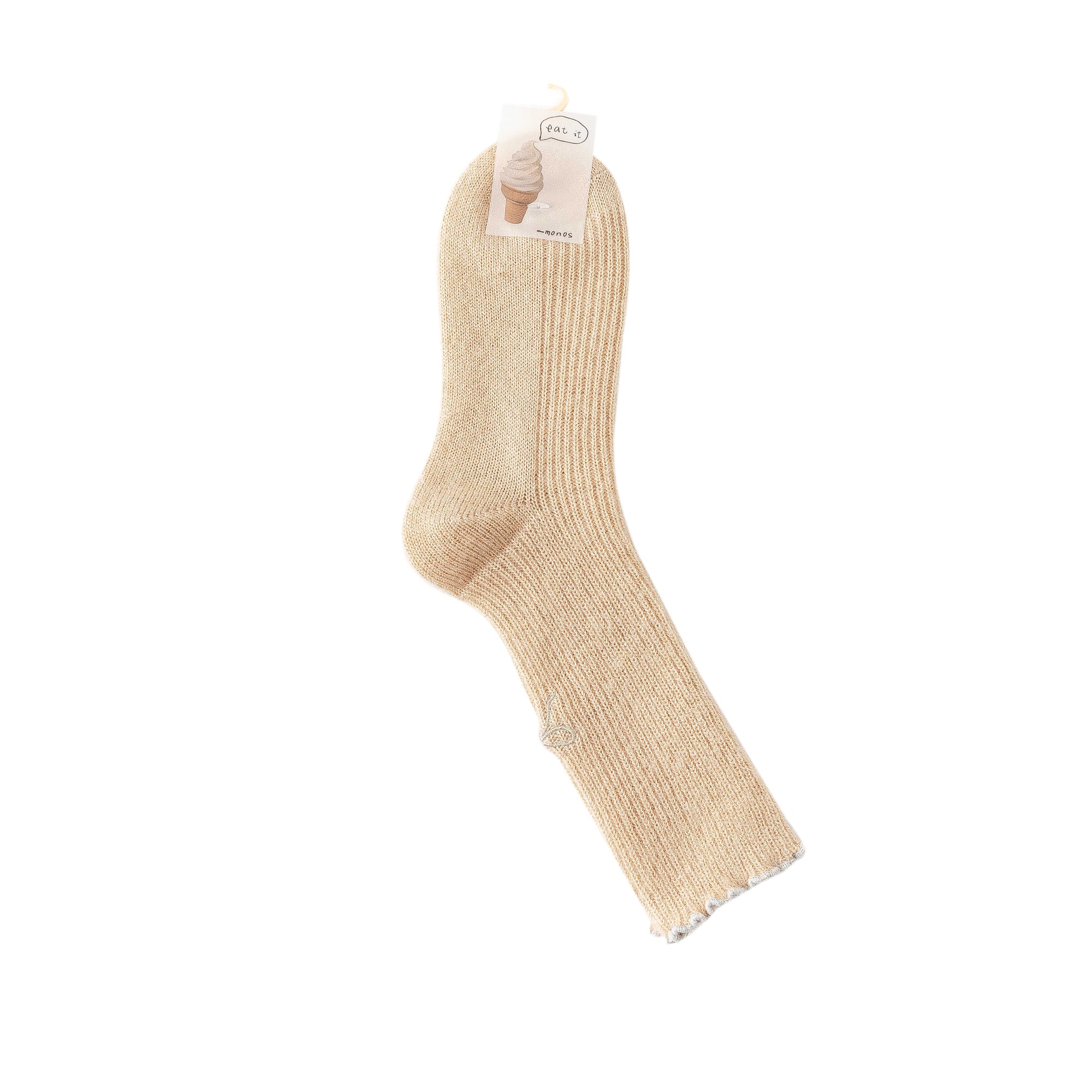 Women Crew Socks Bowknot Series Soft Ice Cream Color Cozy Casual Socks