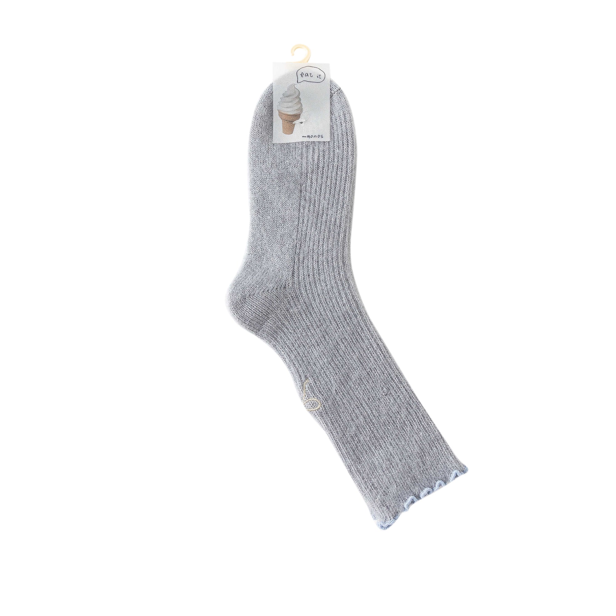Women Crew Socks Bowknot Series Soft Ice Cream Color Cozy Casual Socks