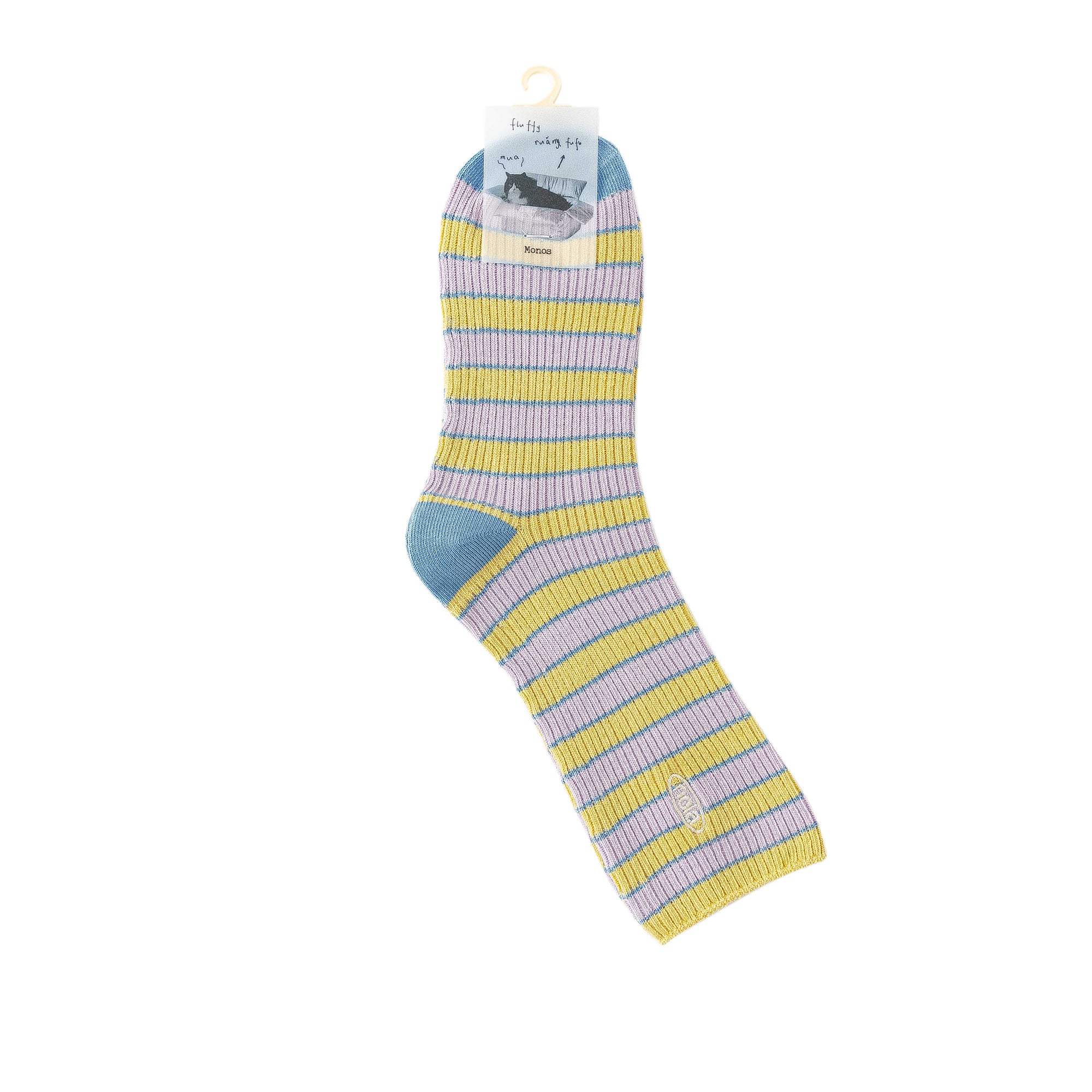 여성 크루 양말 클래식 스트라이프 시리즈 부드럽고 통기성 좋은 캐주얼 착용