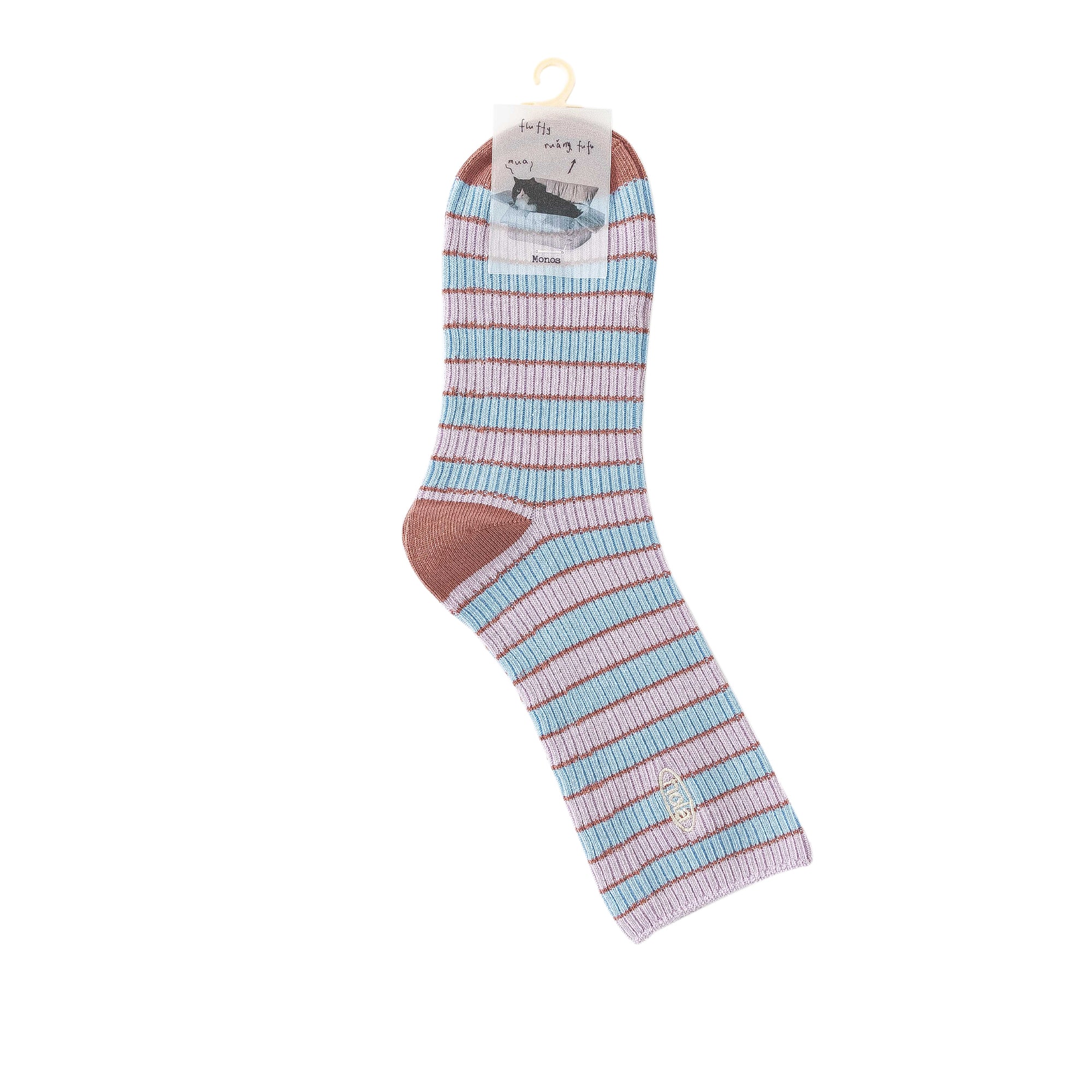 여성 크루 양말 클래식 스트라이프 시리즈 부드럽고 통기성 좋은 캐주얼 착용