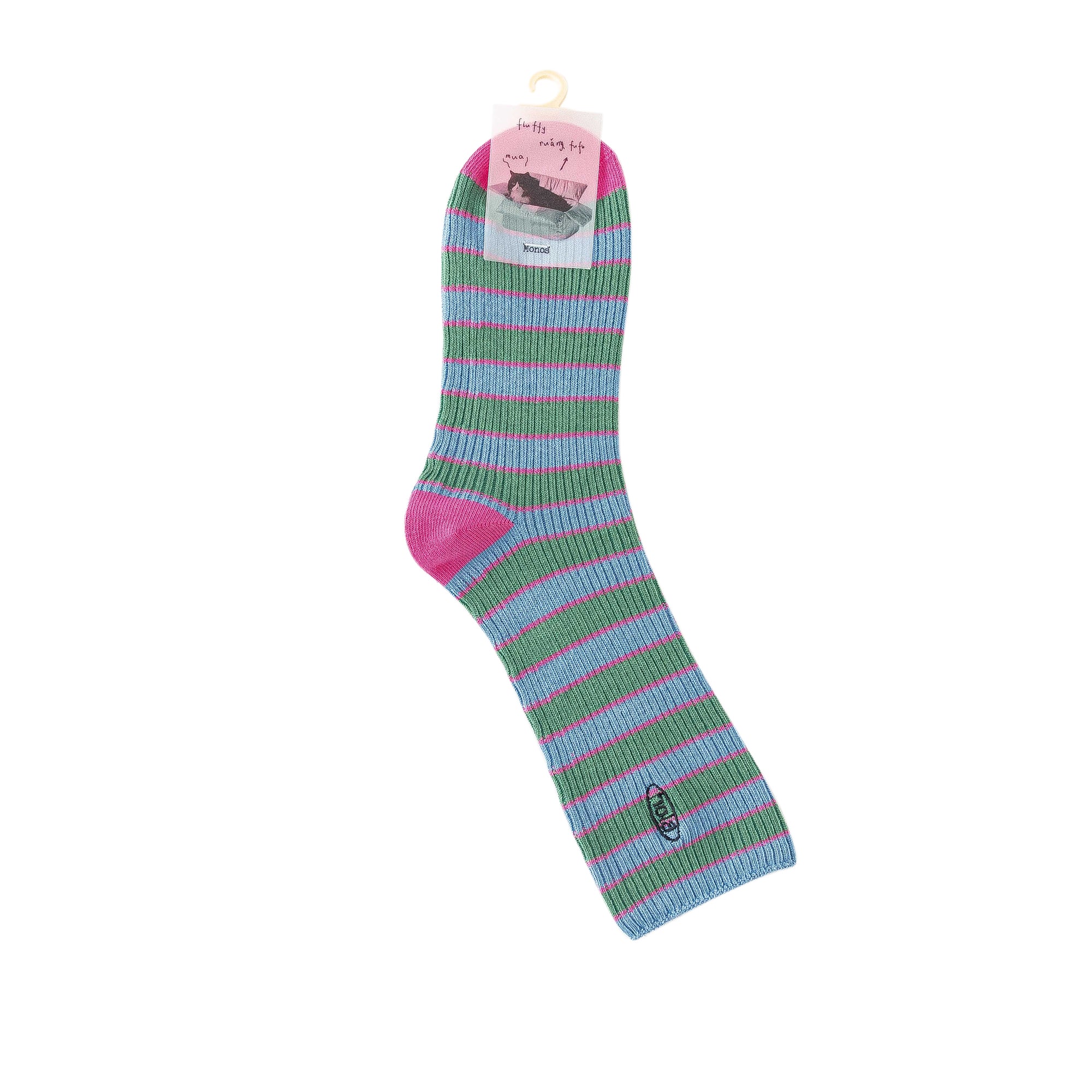 여성 크루 양말 클래식 스트라이프 시리즈 부드럽고 통기성 좋은 캐주얼 착용