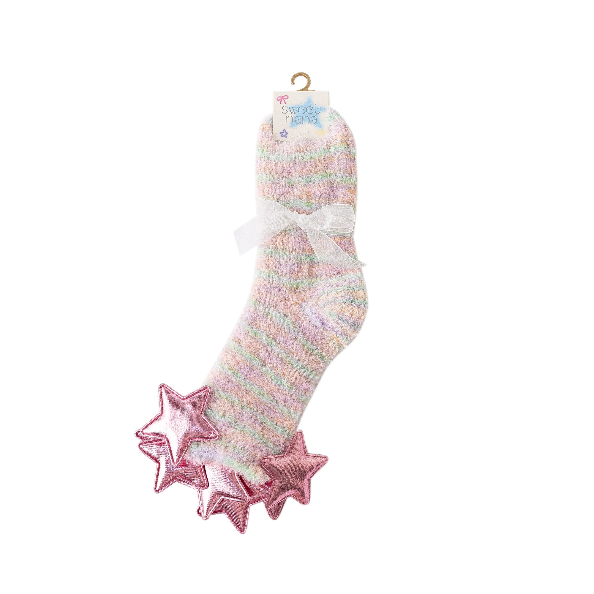 Women Crew Socks Dream Garden Series Fuzzy Warm Cozy Indoor Socks