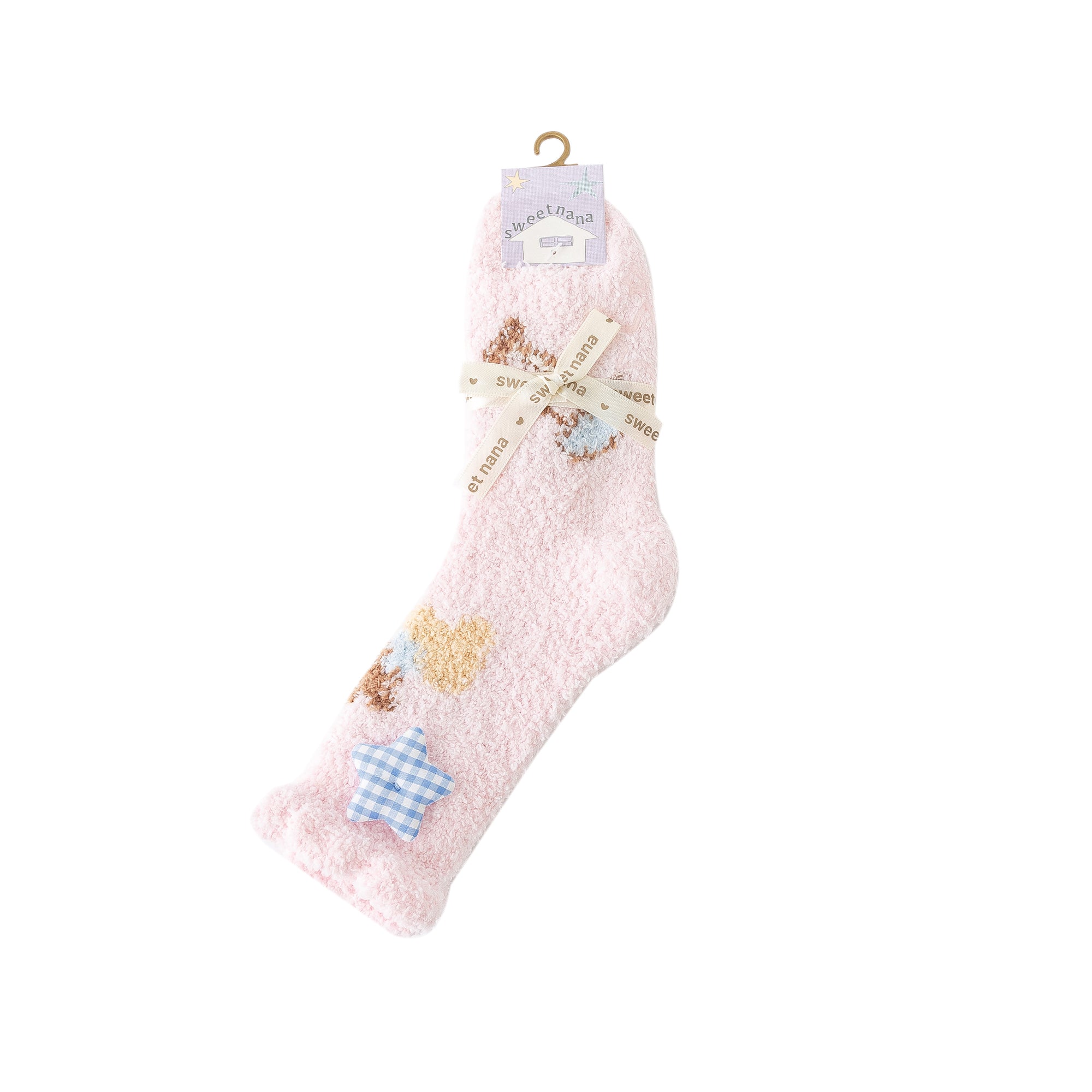 レディース クルー ソックス ハウスシリーズ ふわふわで暖かい快適な室内用滑り止めソックス