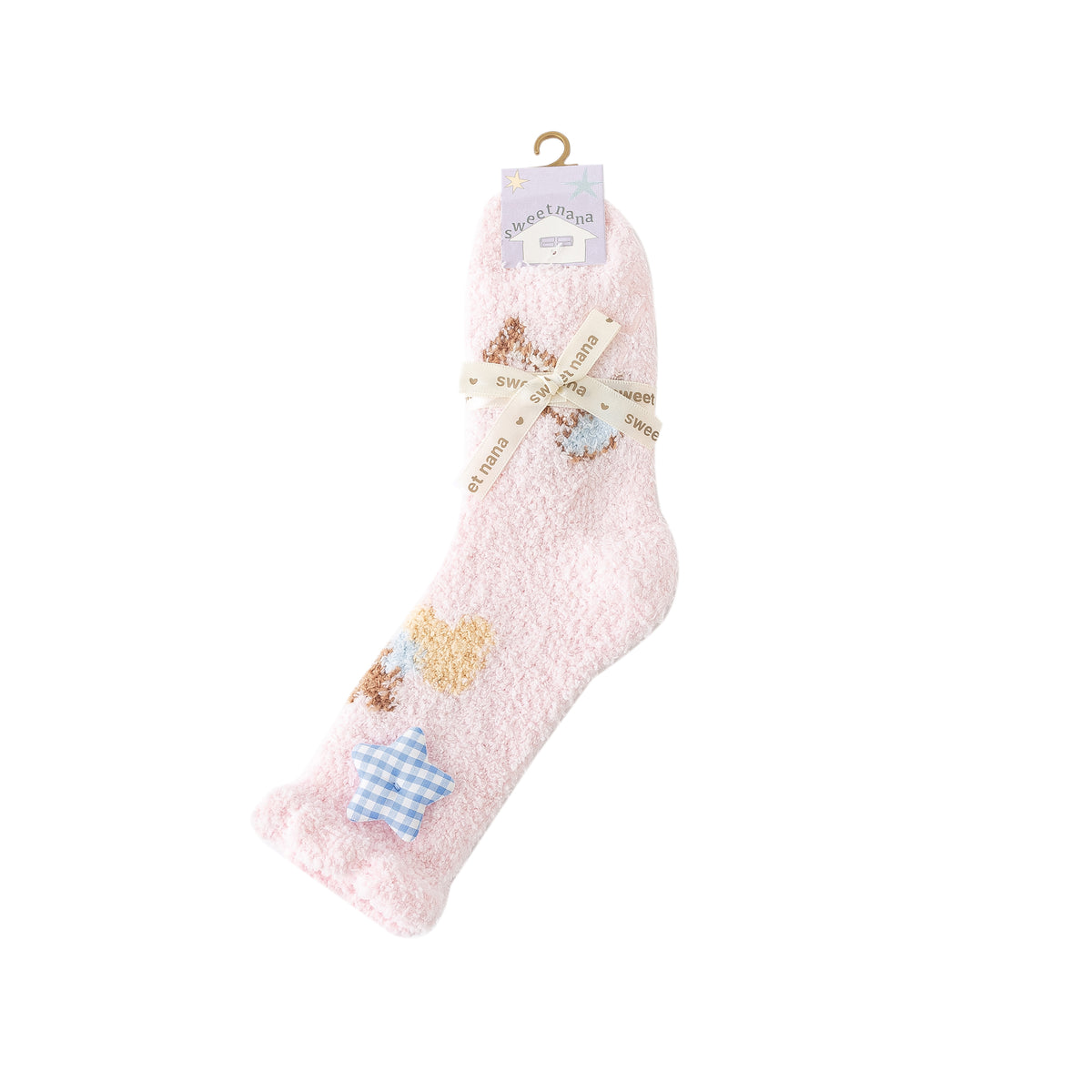 レディース クルー ソックス ハウスシリーズ ふわふわで暖かい快適な室内用滑り止めソックス