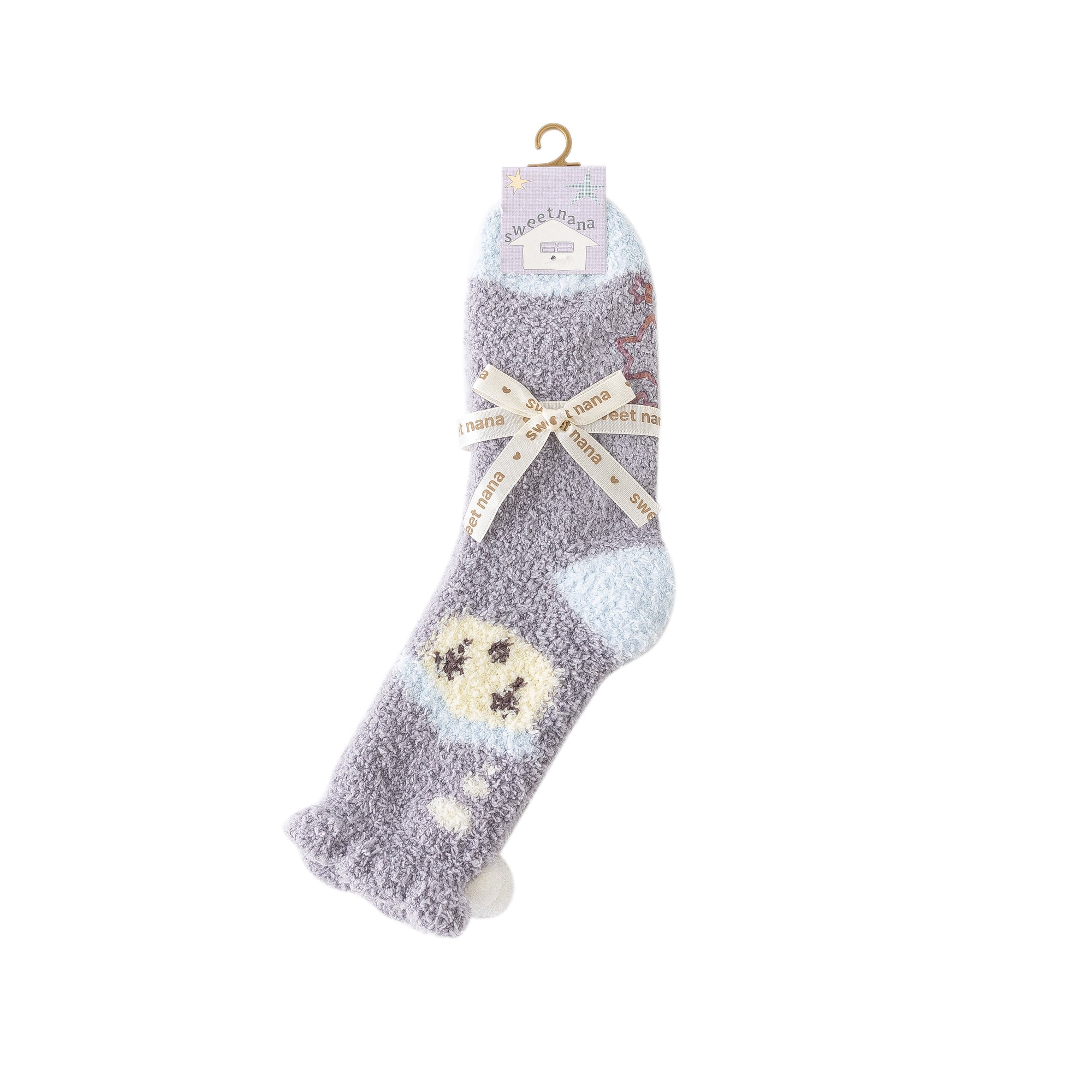 レディース クルー ソックス ハウスシリーズ ふわふわで暖かい快適な室内用滑り止めソックス