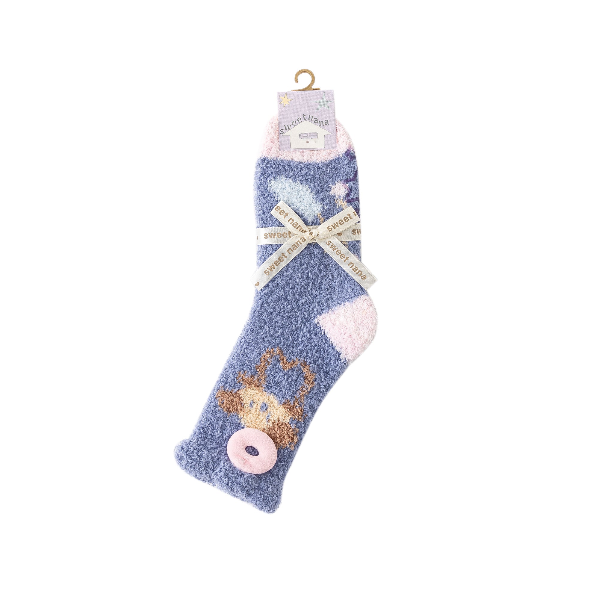 レディース クルー ソックス ハウスシリーズ ふわふわで暖かい快適な室内用滑り止めソックス