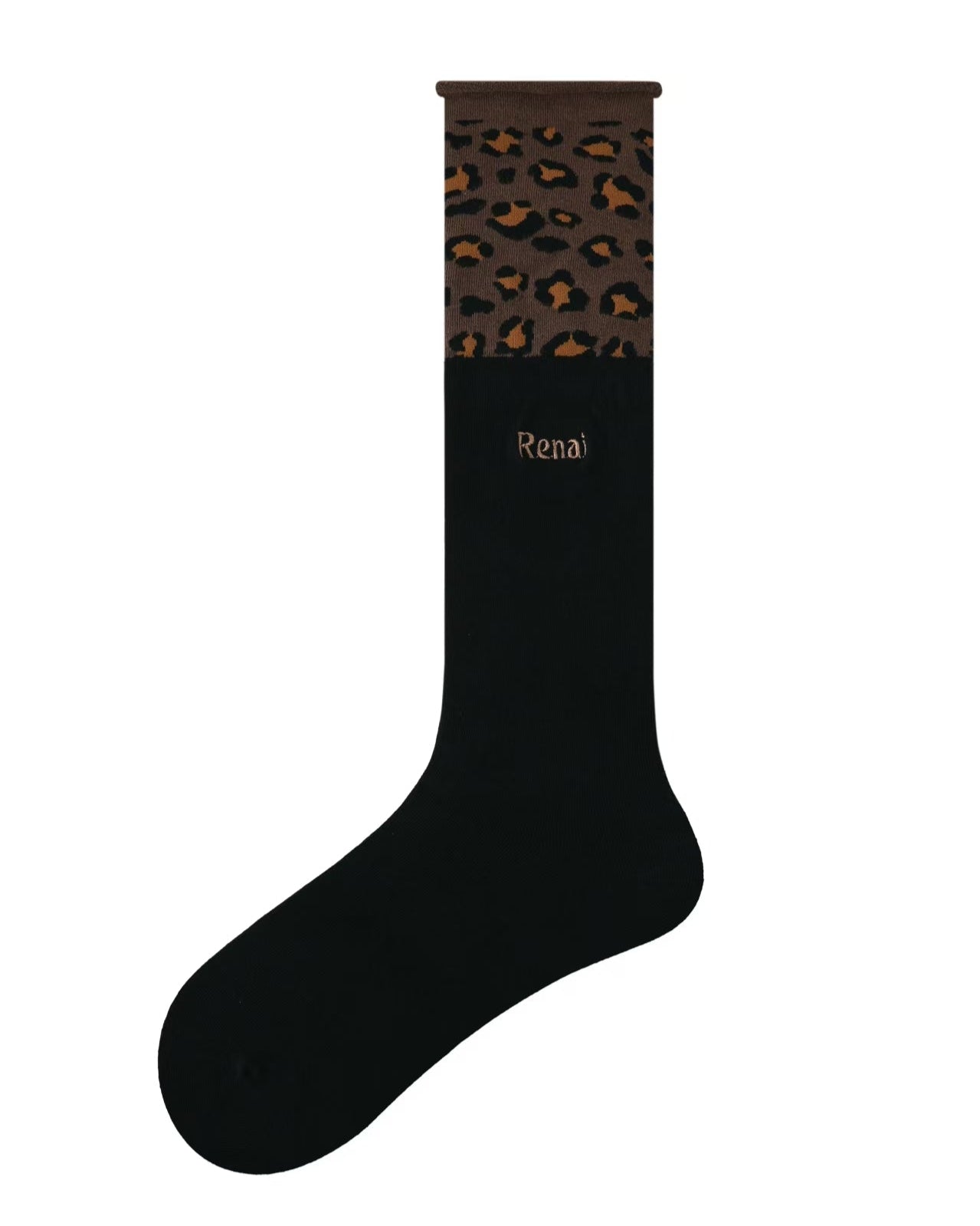 Women's Crew Socks Leopard Print Slouch Socks Fashion Cozy Casual