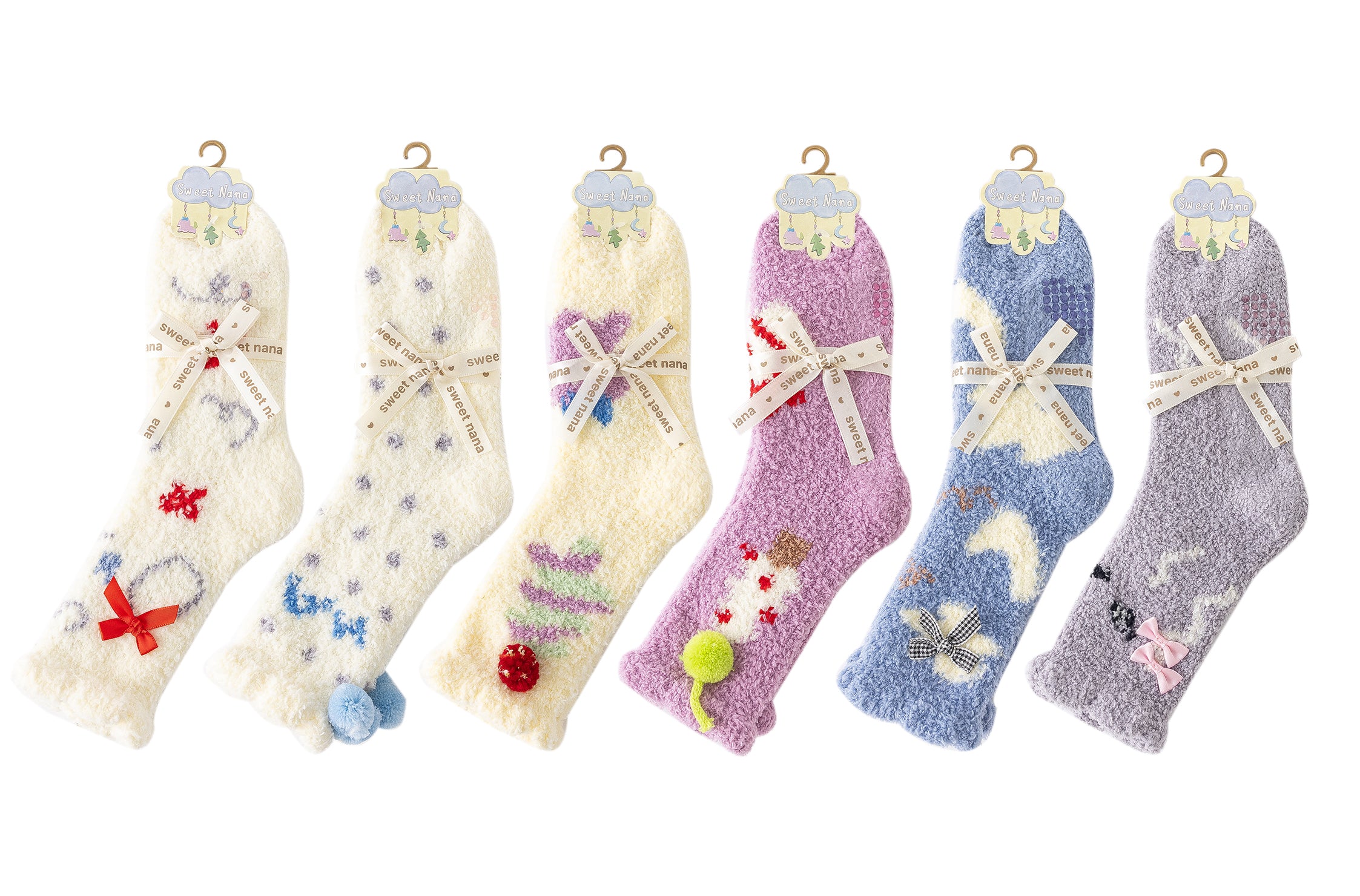 レディース クルー ソックス ラブリーシリーズ ふわふわ 暖かい 快適 室内用 ソックス