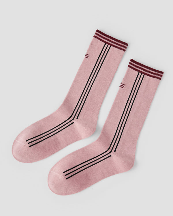 Women Crew Socks Pink Trendy Cotton Sporty Casual Street - SWEET NANA