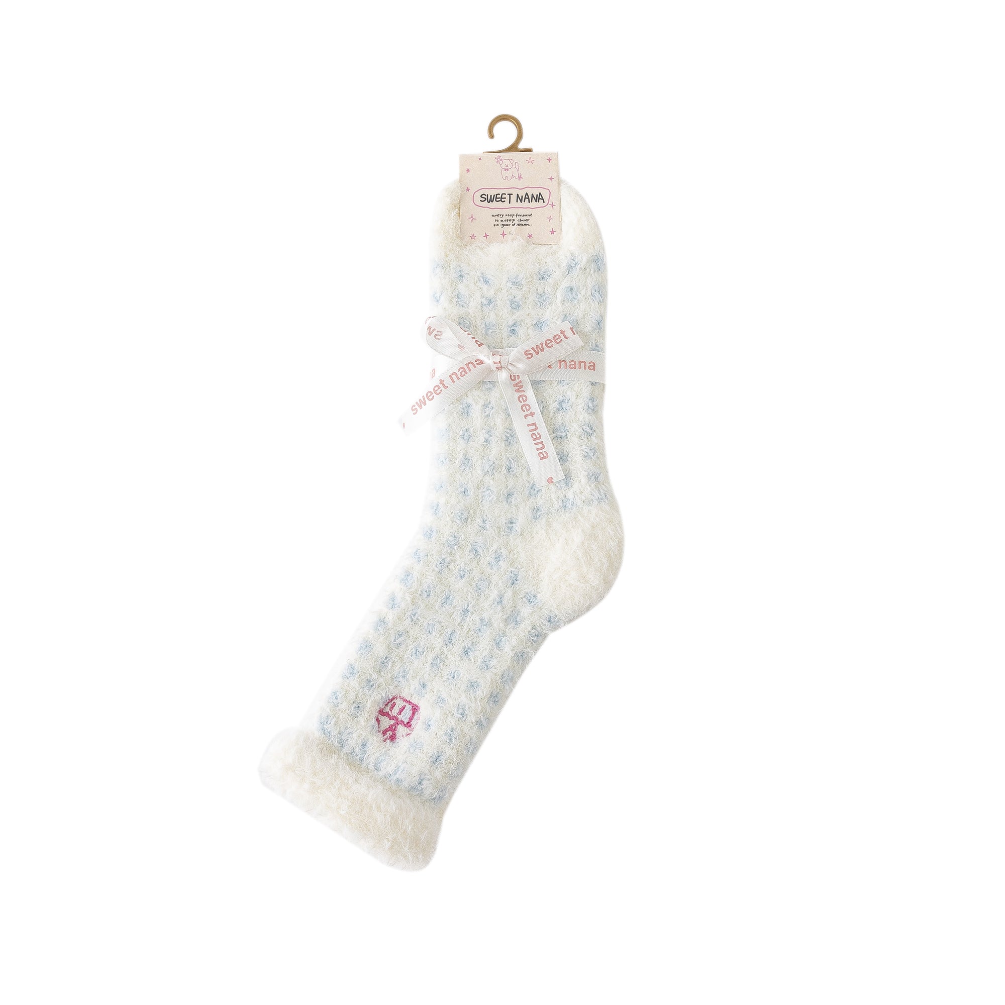 Women Crew Socks Plaid Grid Series Fuzzy Warm Cozy Indoor Socks