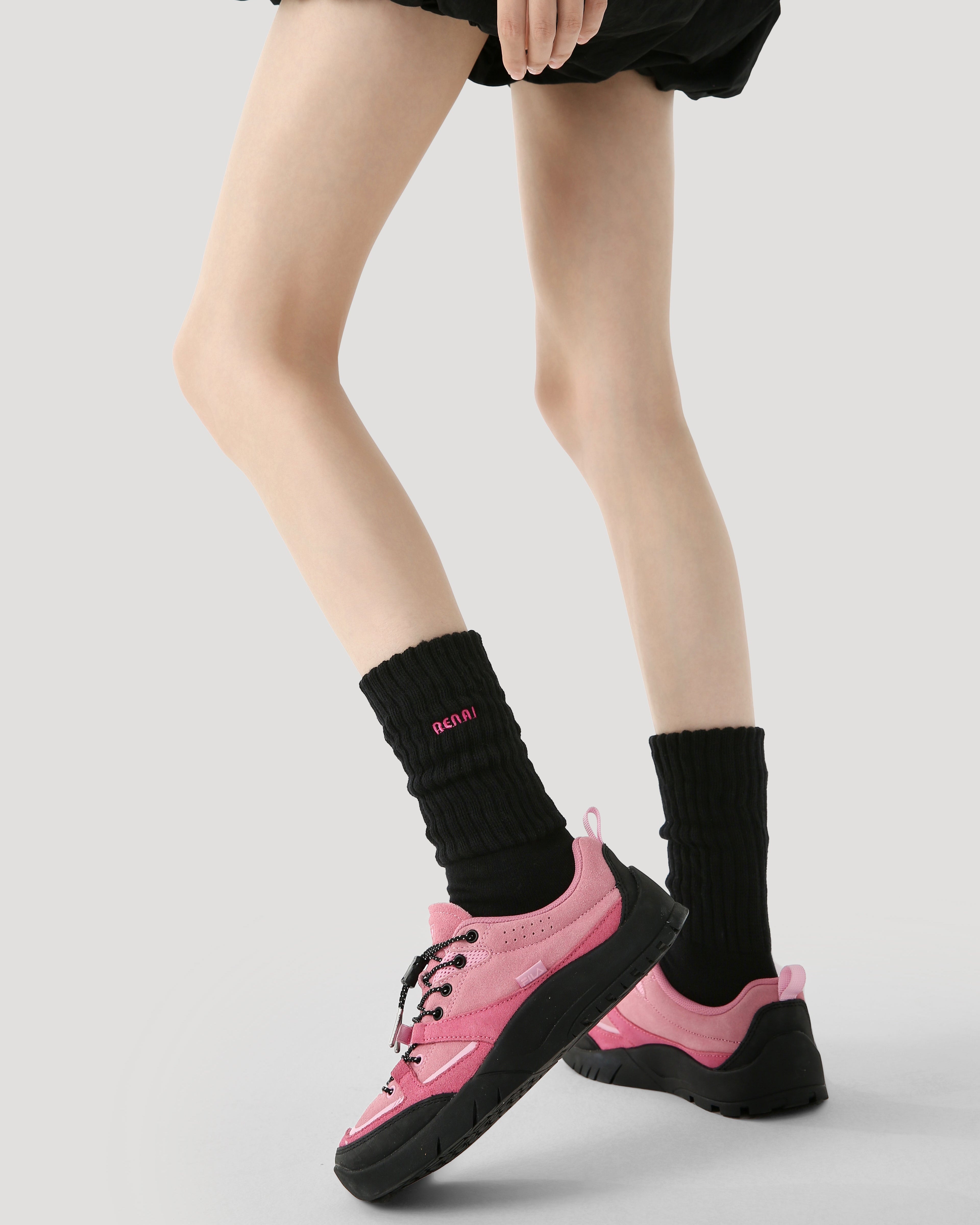 Women Crew Socks Simple Embroidery Casual Cotton Comfortable - SWEET NANA