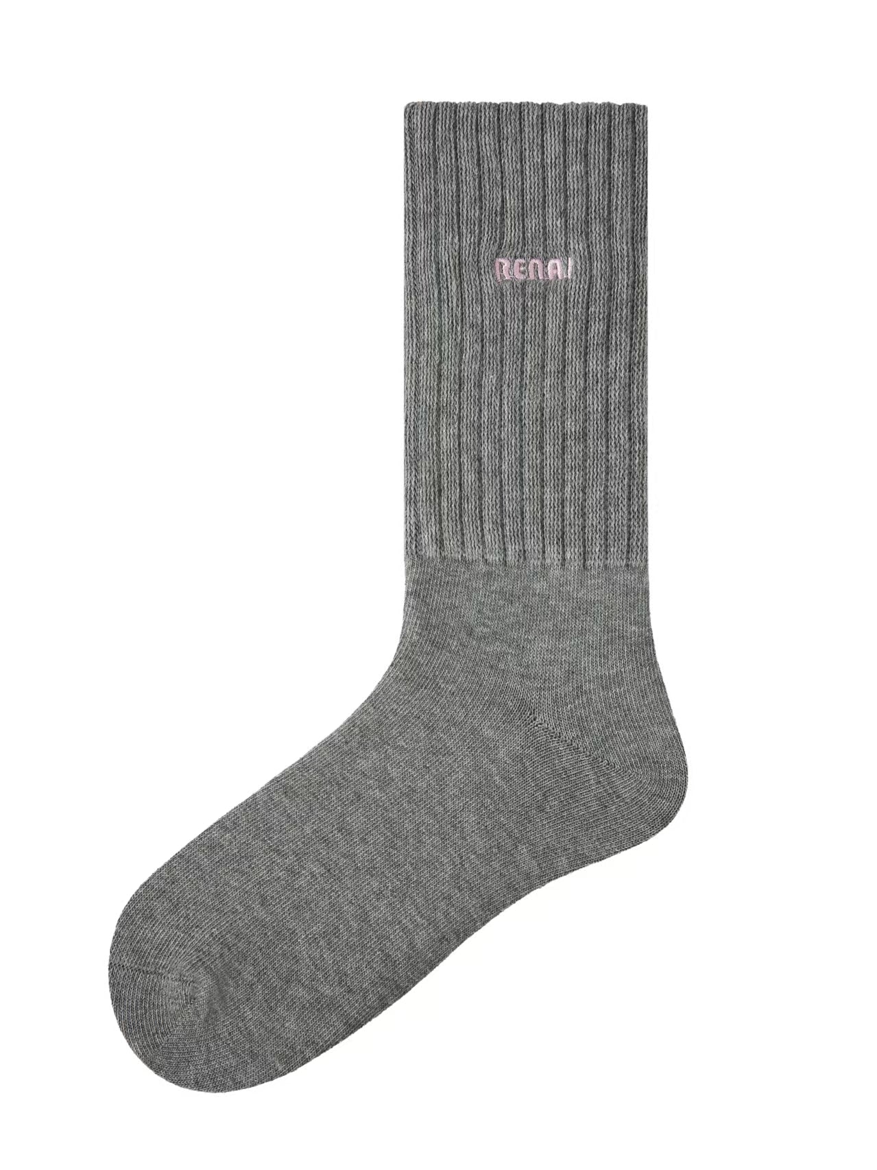 Women Crew Socks Simple Embroidery Casual Cotton Comfortable - SWEET NANA