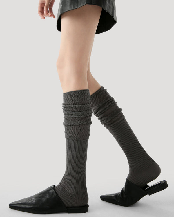 Women Crew Socks Solid Color Slouch Socks Soft Cozy Thick - SWEET NANA