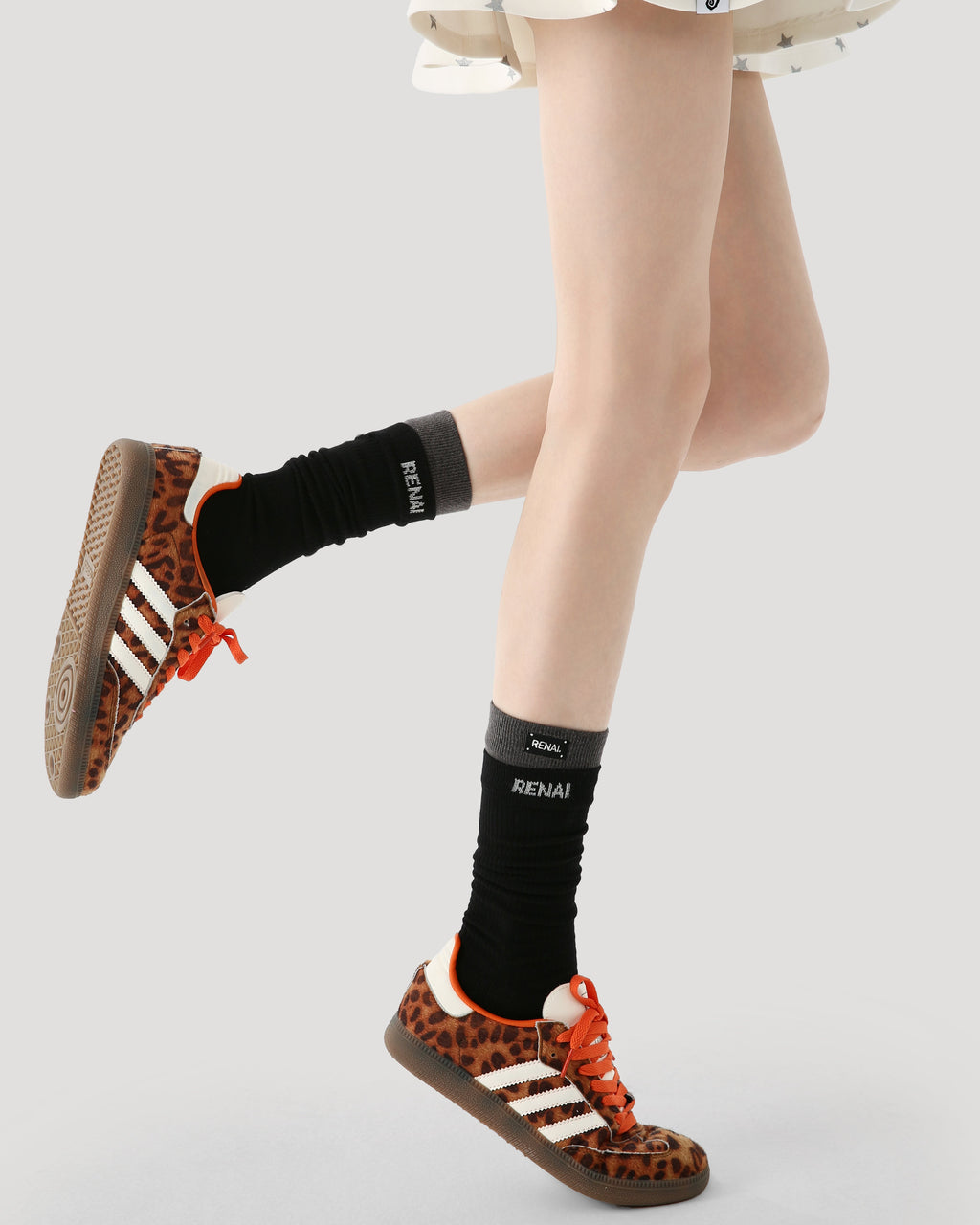 Women Crew Socks Trendy Letter Embroidery Casual Cotton - SWEET NANA