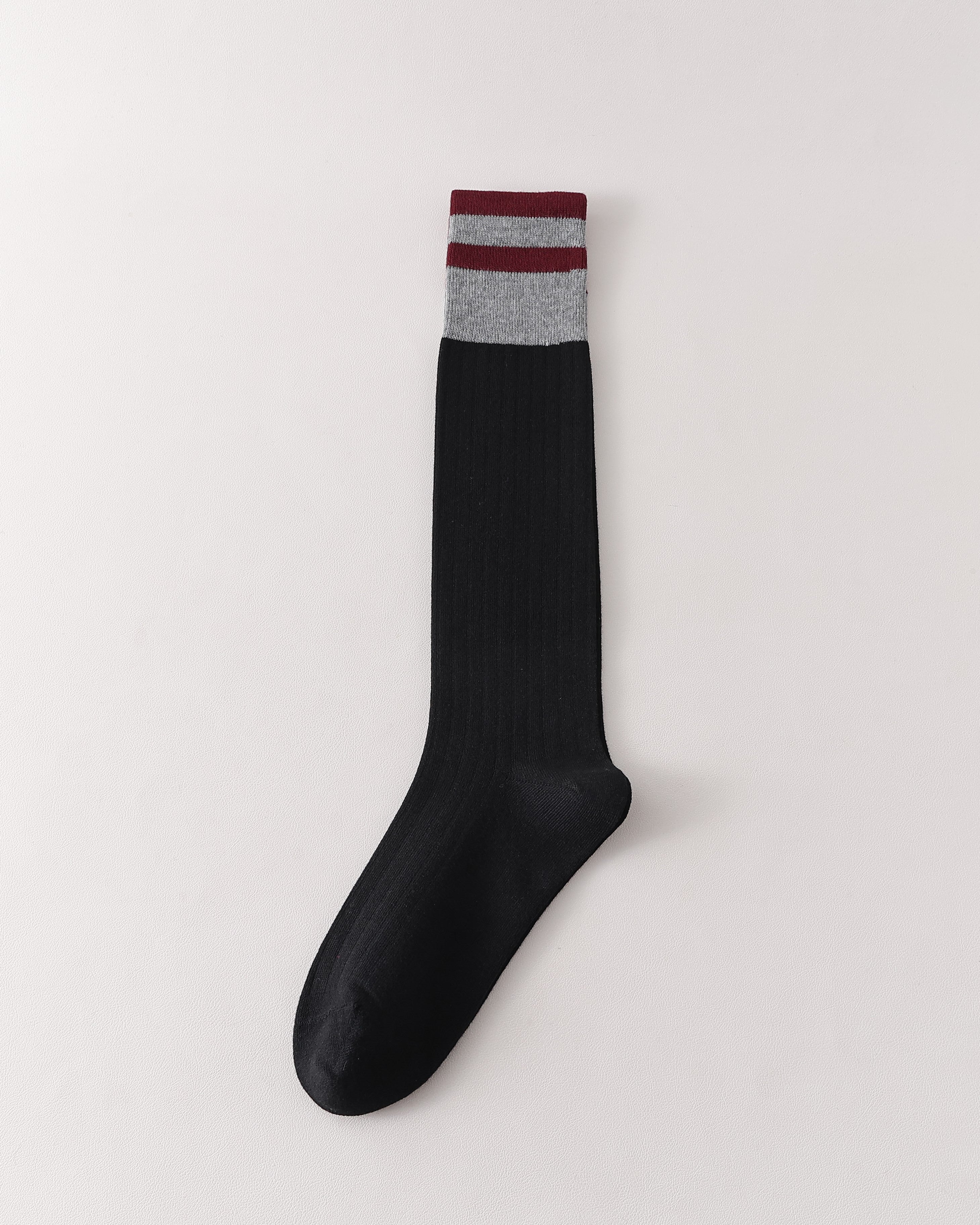 Women's Knee High Socks Color Block Ribbed Slim Fit Fashion Versatile Socks