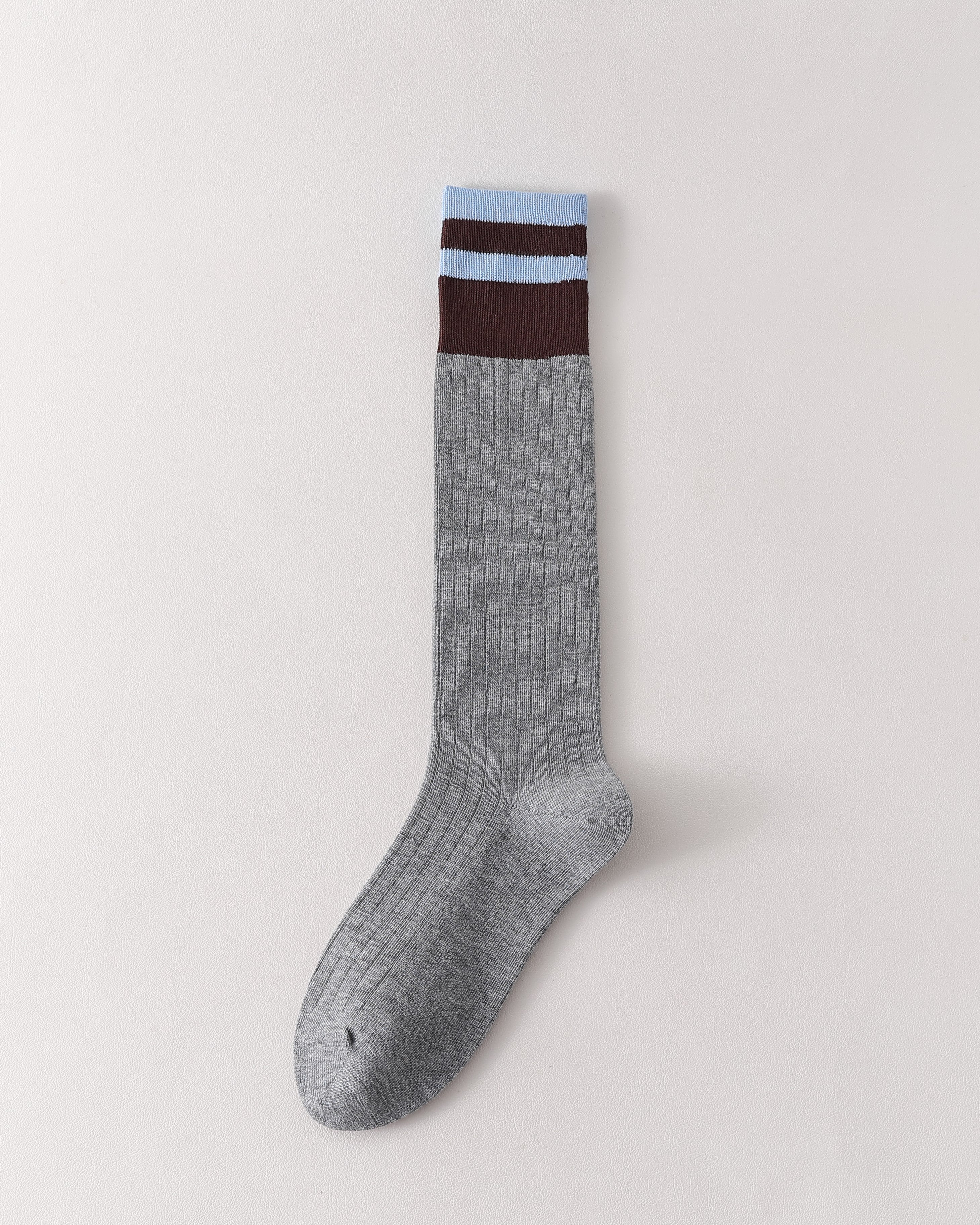 Women's Knee High Socks Color Block Ribbed Slim Fit Fashion Versatile Socks