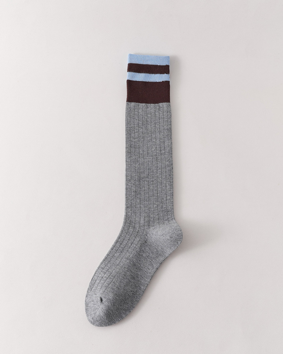 Women Knee High Socks Color Block Ribbed Slim Fit Fashion Versatile - SWEET NANA