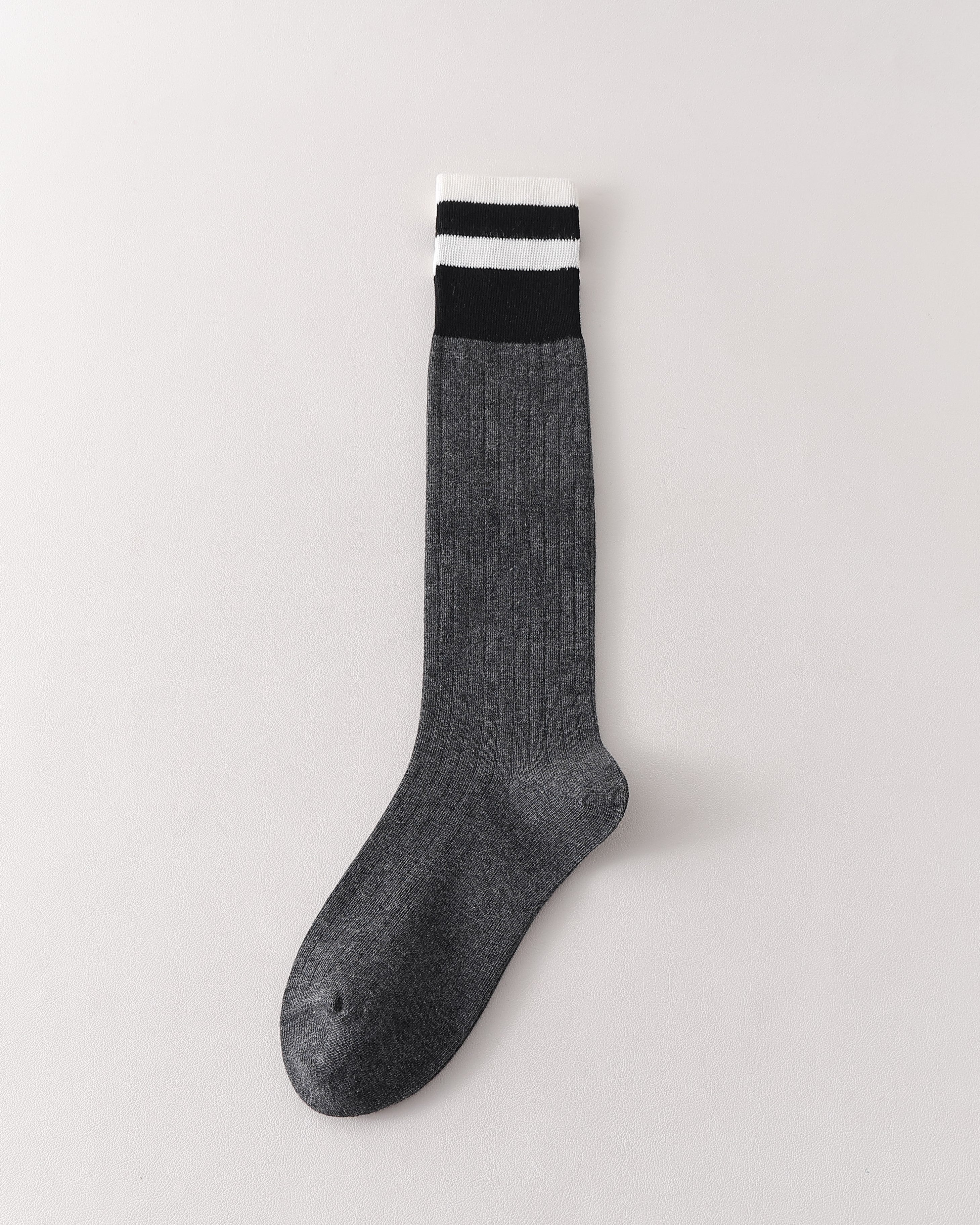 Women's Knee High Socks Color Block Ribbed Slim Fit Fashion Versatile Socks