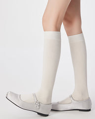 Women's Knee High Socks Core Basics Solid Color Versatile Casual