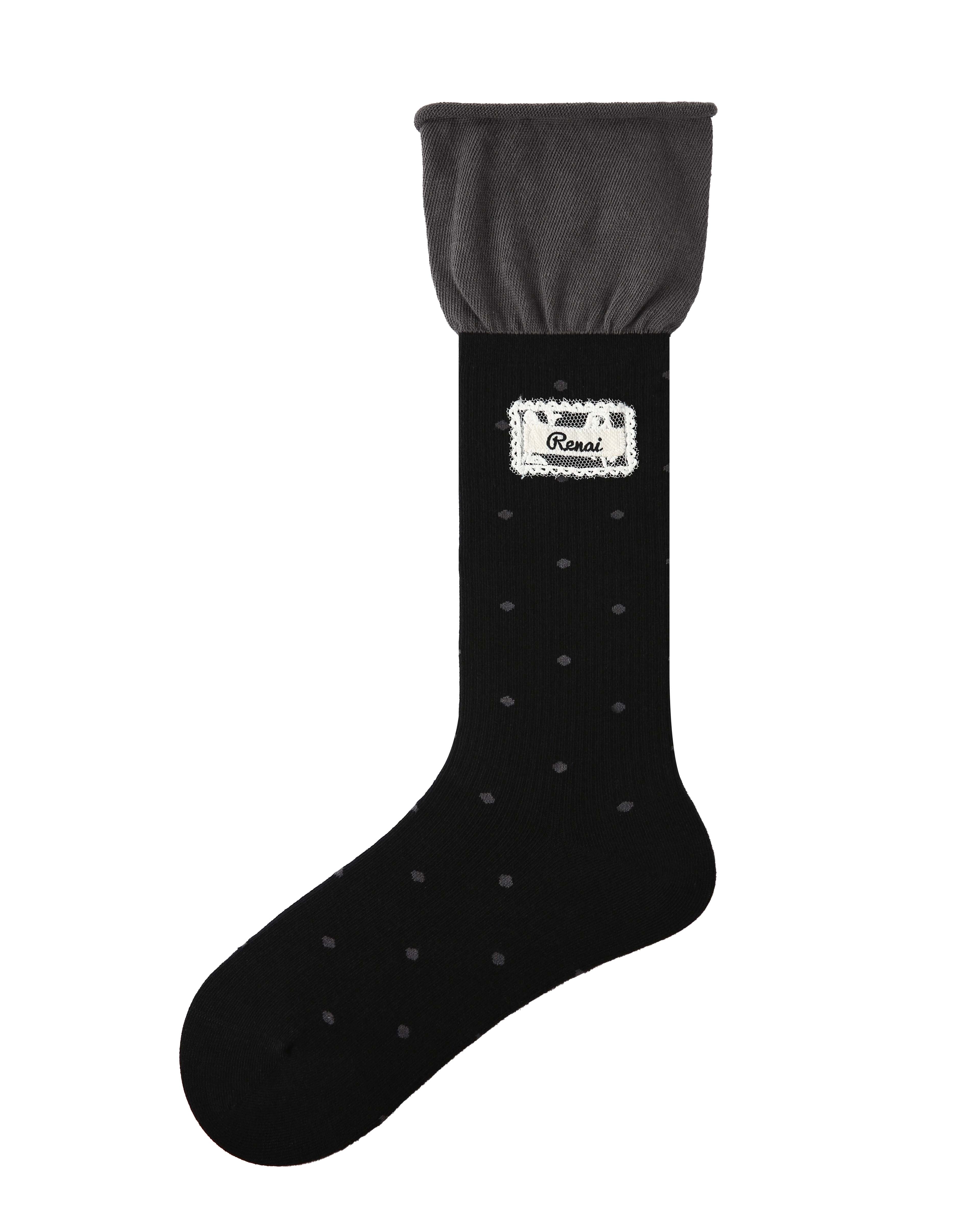 Women's Label Stacked Socks Thick Warm Crew Socks Comfort Breathable