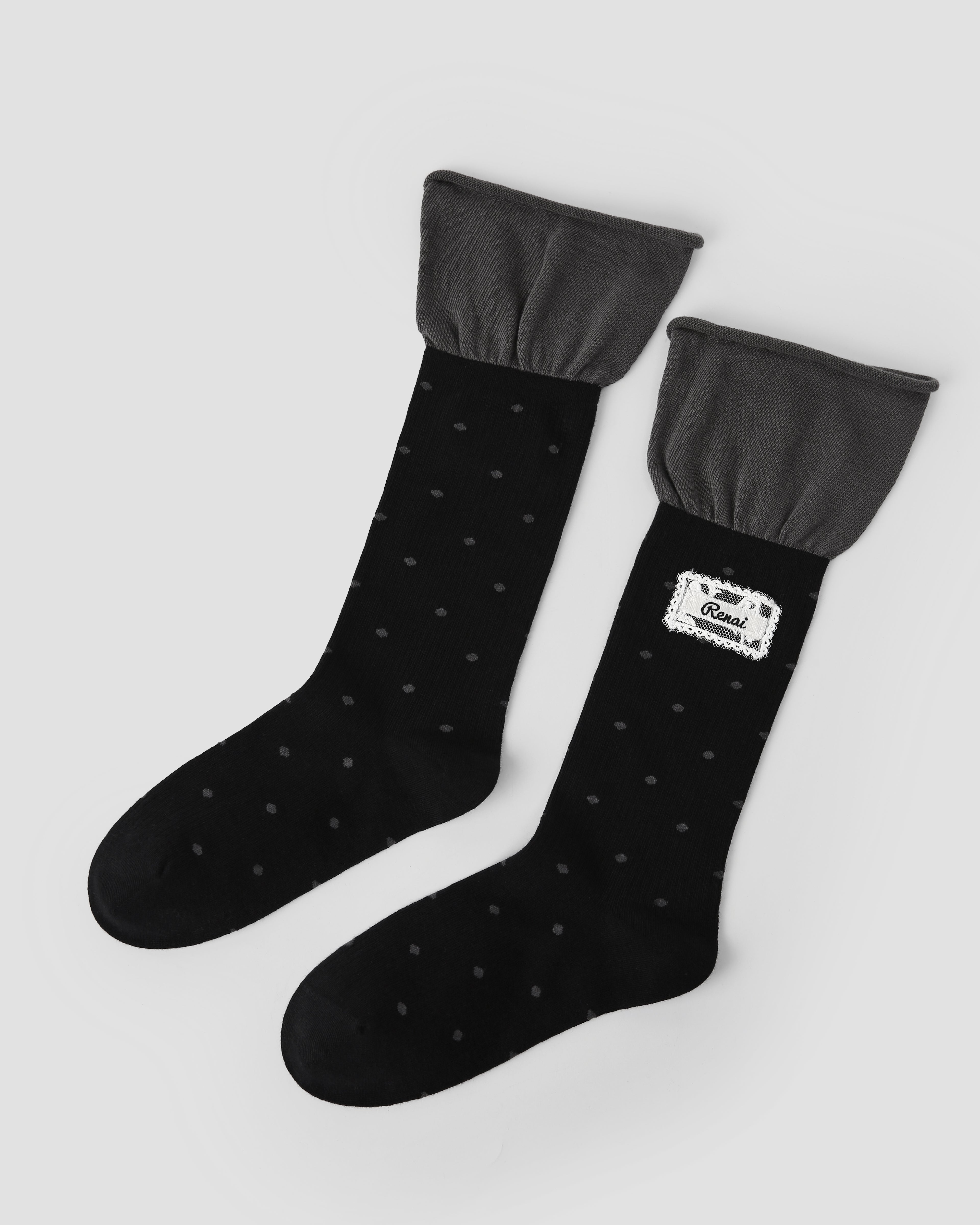 Women's Label Stacked Socks Thick Warm Crew Socks Comfort Breathable