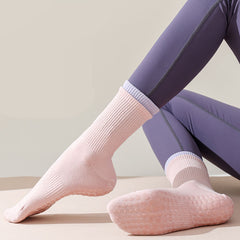 Sweetnana Crew Socks for Women, Soft Cotton Yoga Socks for Pilates, Barre, and Barefoot Workouts, Designed for Comfort and Flexibility