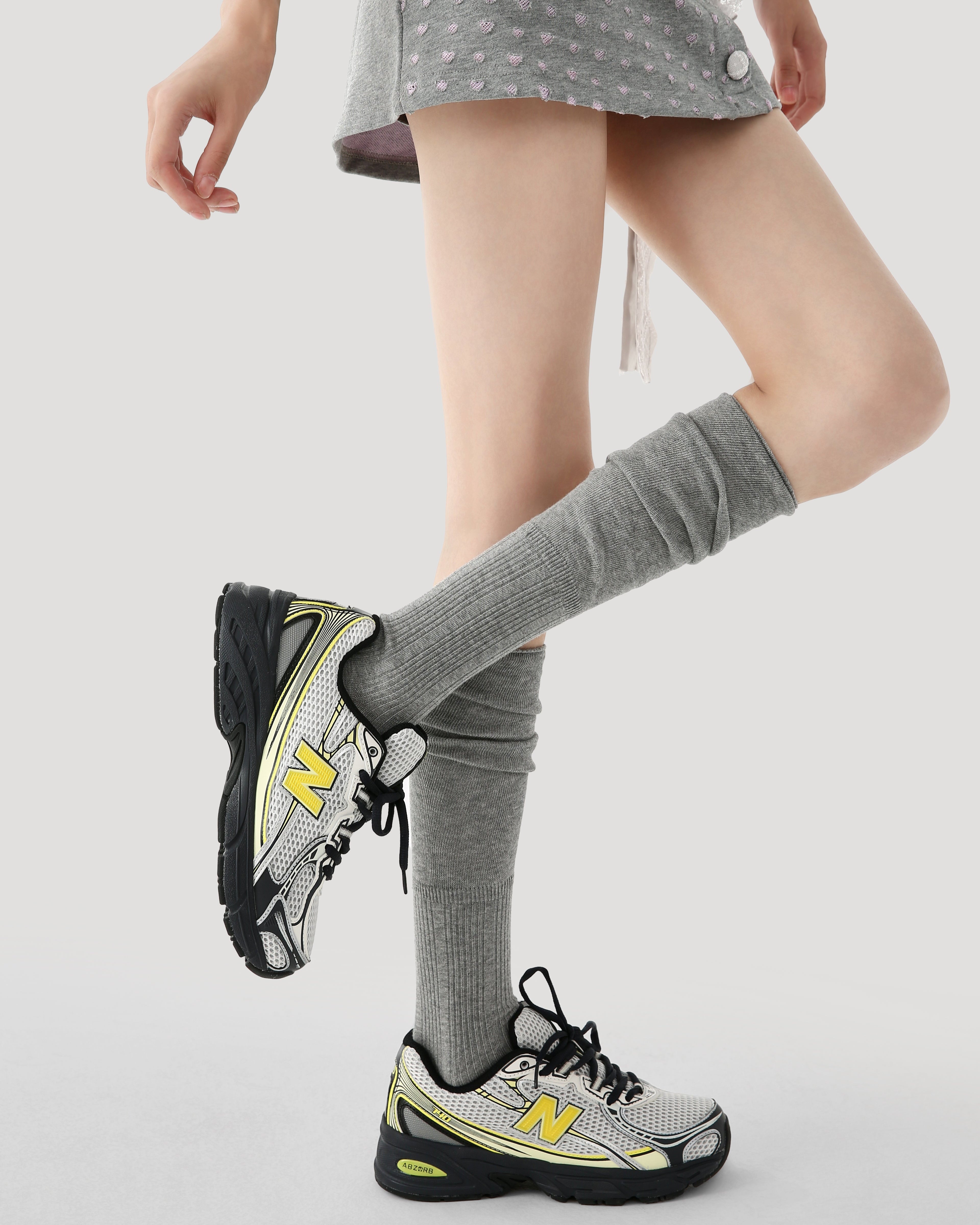 Women's Solid Color Stacked Knee High Socks Soft Warm Comfortable