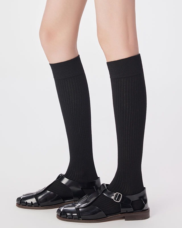 Women's Knee High Socks Core Basics Solid Color Versatile Casual