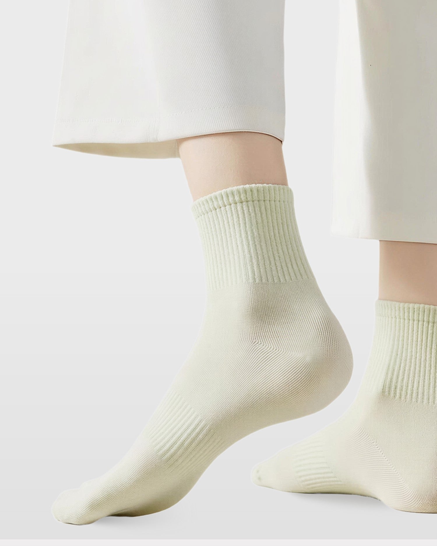 Womens Ankle Socks Solid Color Basic Everyday Combed Cotton