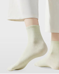 Womens Ankle Socks Solid Color Basic Everyday Combed Cotton