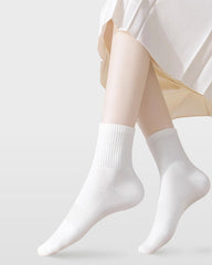 Womens Ankle Socks Solid Color Basic Everyday Combed Cotton
