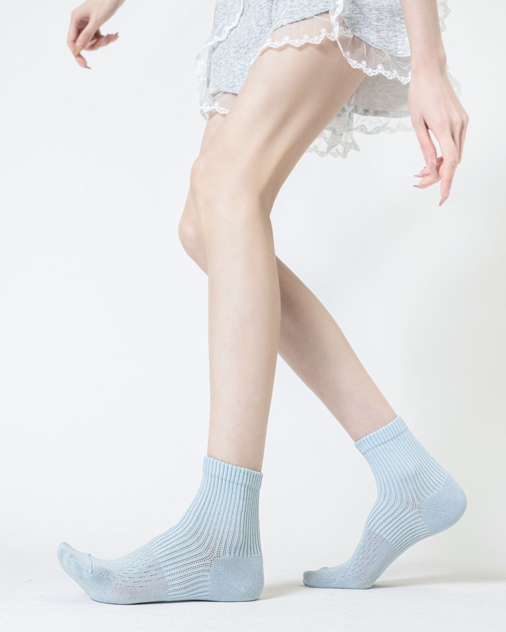 Womens Ankle Socks Solid Color Cooling Comfortable Fashion Styling - SWEET NANA