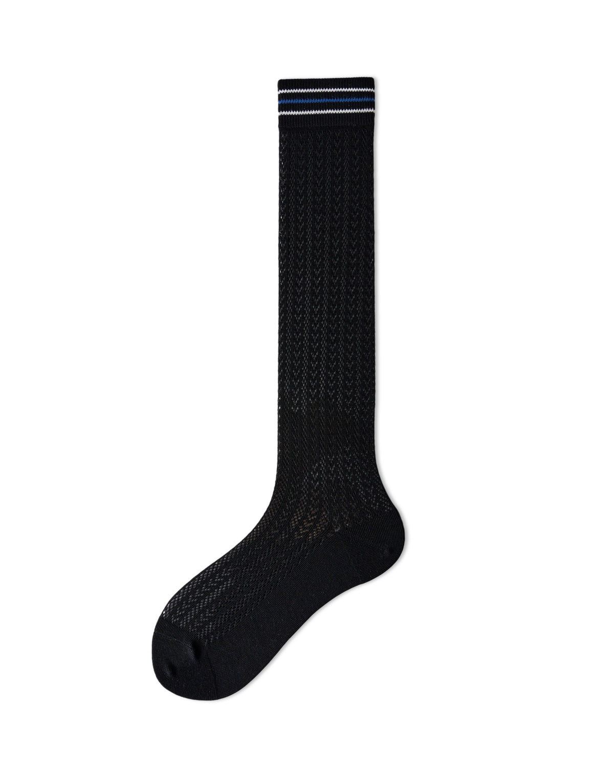 Womens Calf Socks Cotton Mesh Ribbed Slouchy Breathable Black White Gray