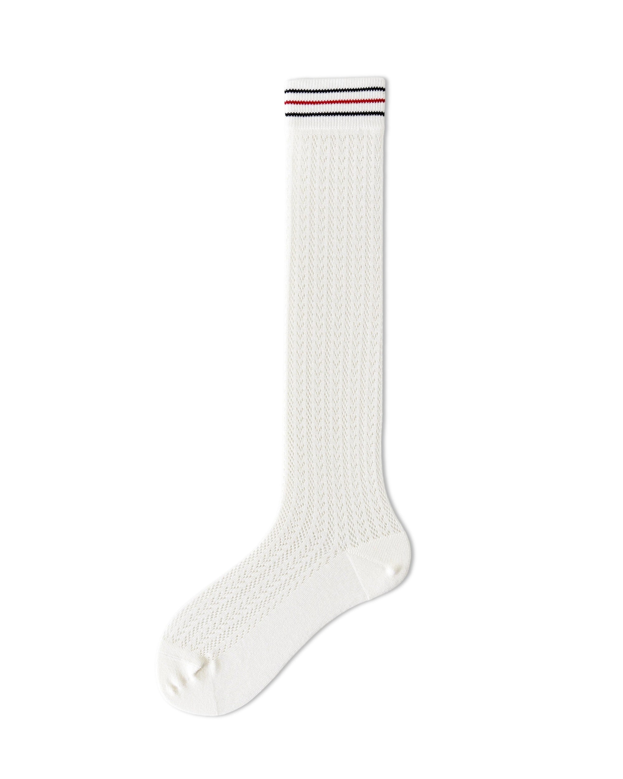 Womens Calf Socks Cotton Mesh Ribbed Slouchy Breathable Black White Gray