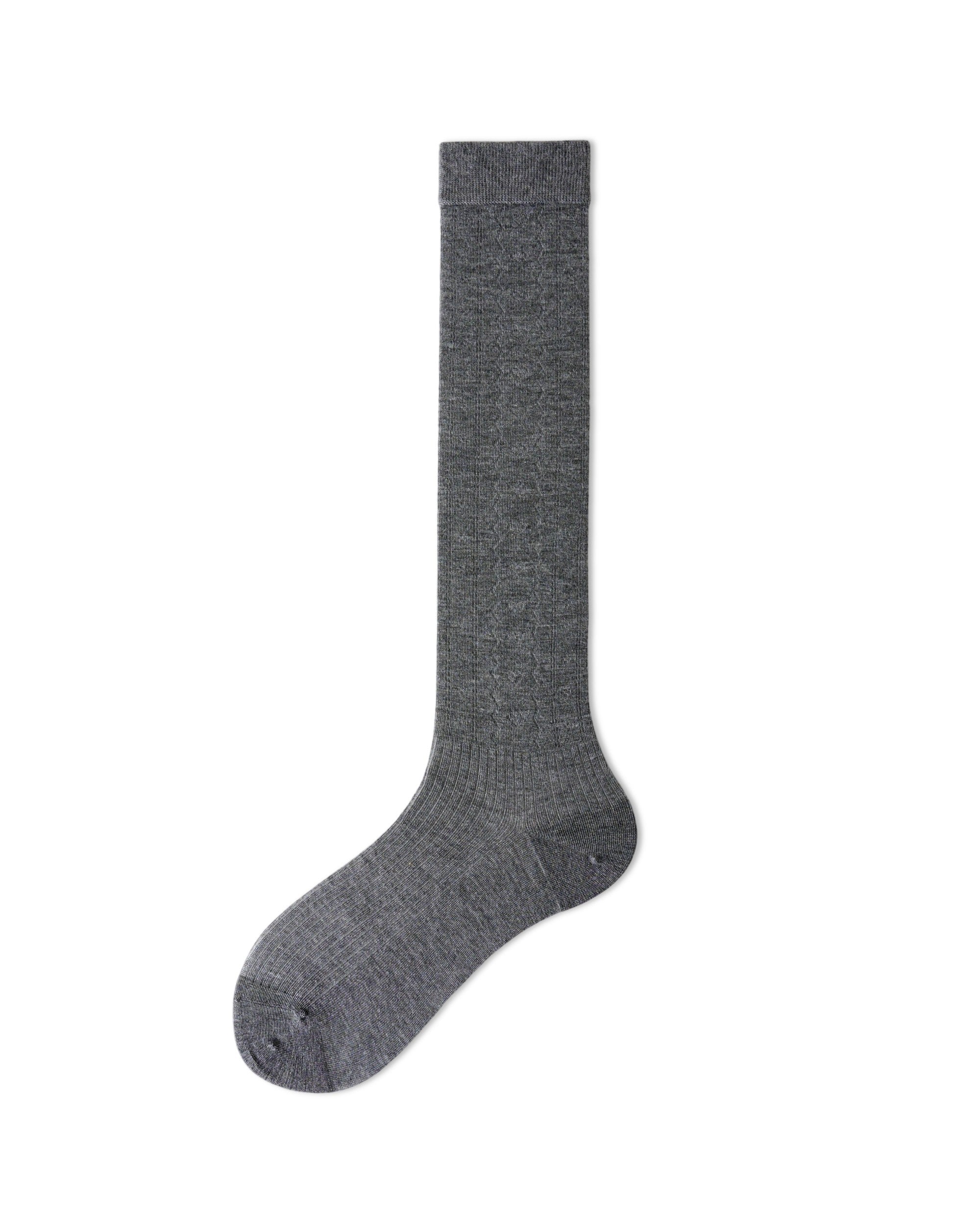 Womens Knee High Socks Lyocell Mulberry Silk Mesh Breathable Slim Black White Gray