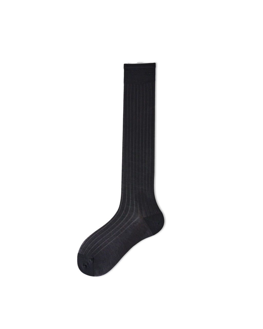 Womens Knee High Socks Lyocell Mulberry Silk Ribbed Stripe Sheer Breathable
