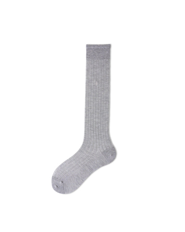 Womens Knee High Socks Lyocell Mulberry Silk Ribbed Stripe Sheer Breathable