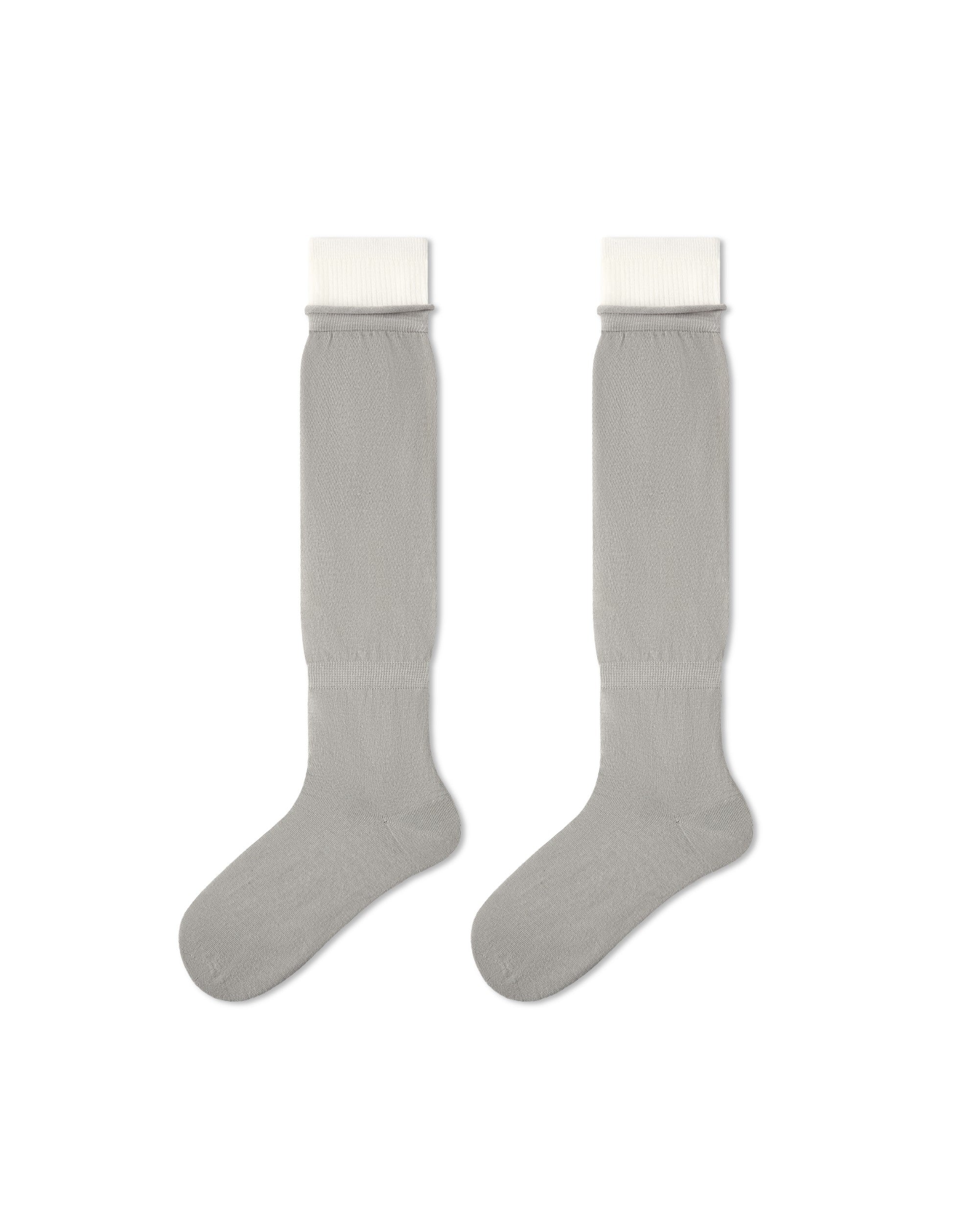 Womens Calf Socks Solid Color Basic Ribbed Everyday Combed Cotton