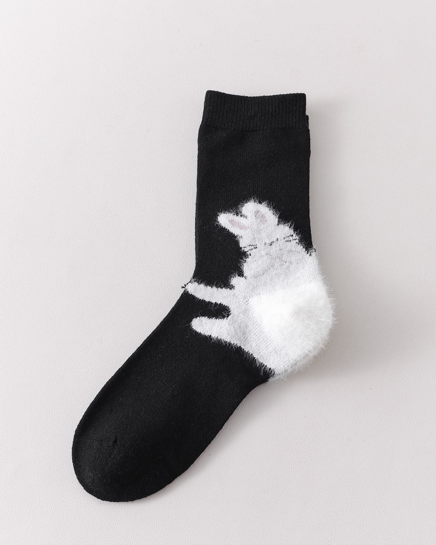 レディース カートゥーン ハグ クルーソックス メリノウール あったか かわいい ニット