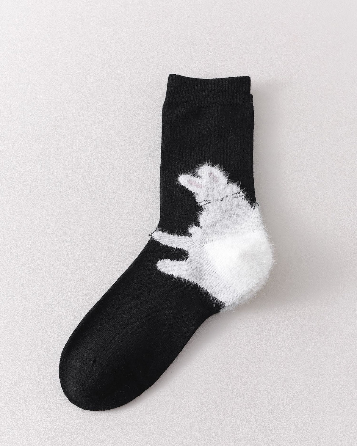 レディース カートゥーン ハグ クルーソックス メリノウール あったか かわいい ニット