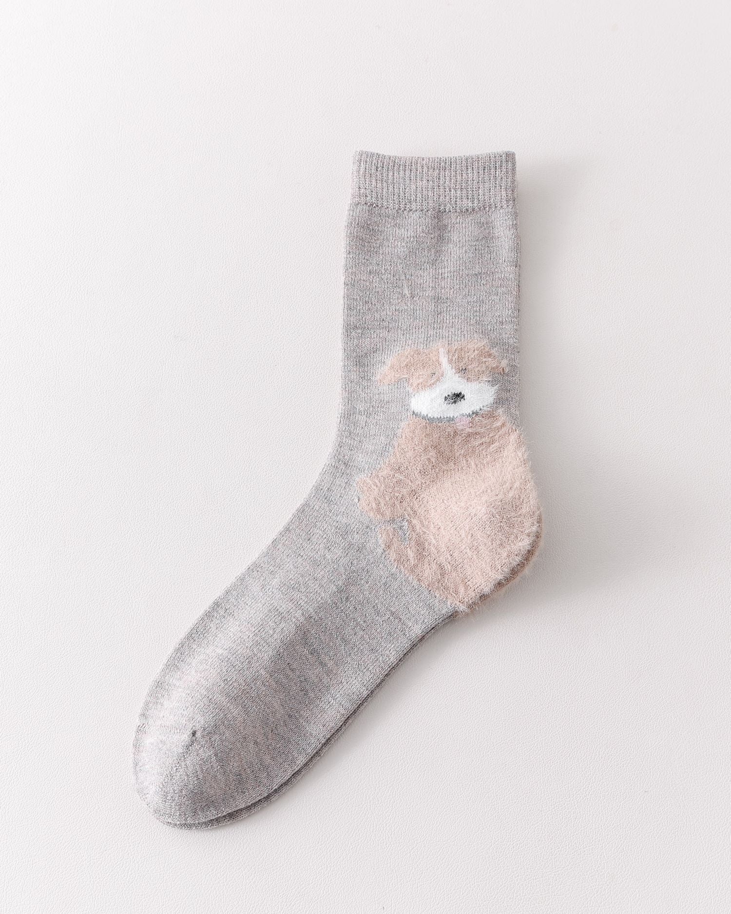 レディース カートゥーン ハグ クルーソックス メリノウール あったか かわいい ニット