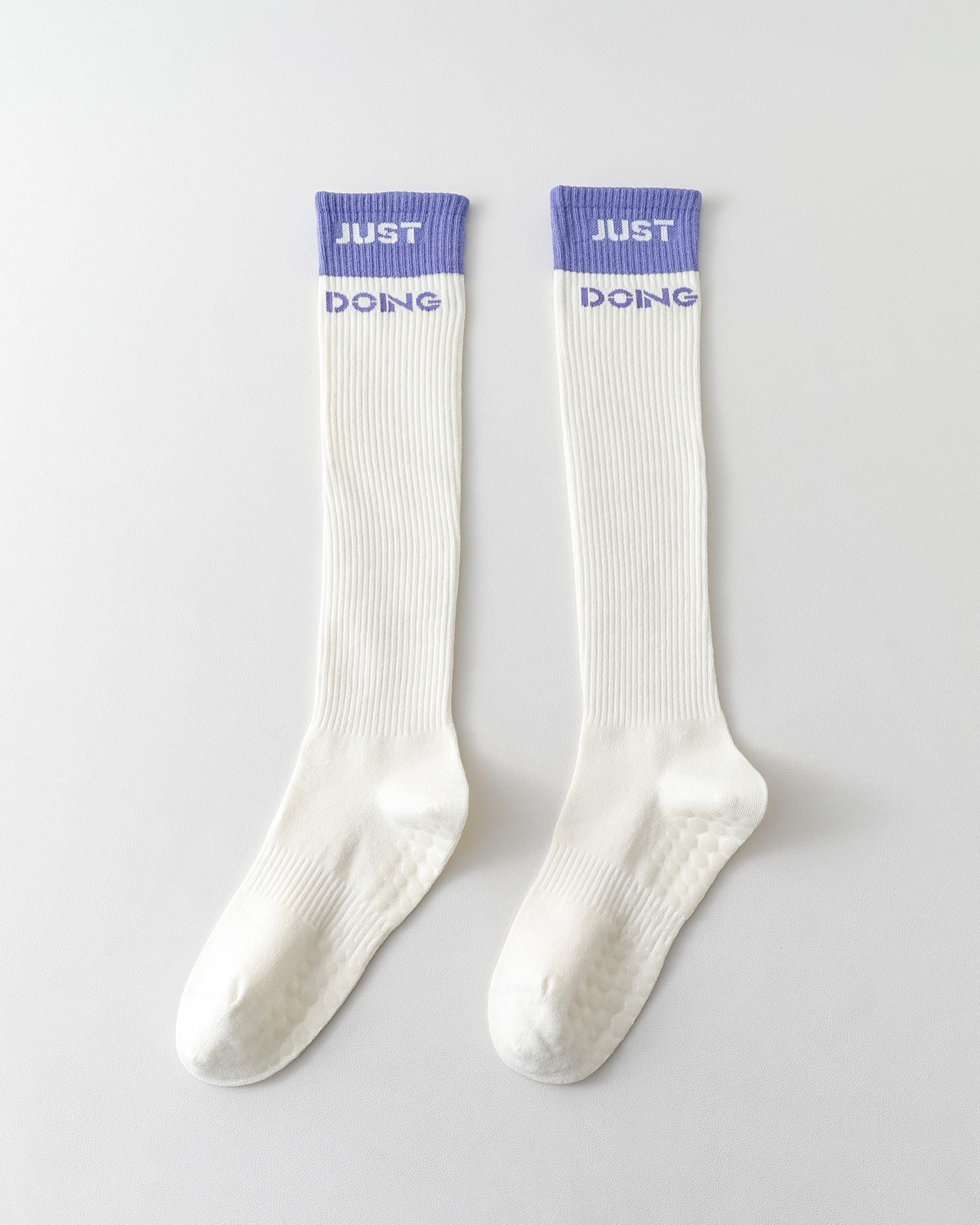 Womens Compression Knee High Yoga Socks Combed Cotton Non Slip