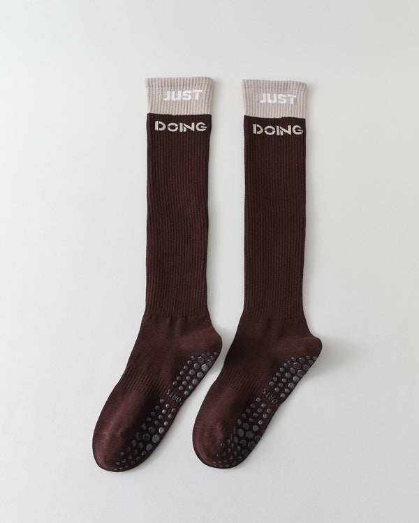 Womens Compression Knee High Yoga Socks Combed Cotton Non Slip - SWEET NANA