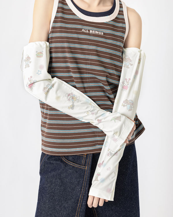 Womens Cooling Arm Sleeves Cartoon Cat Fantasy Print Cooling Sun Protection Breathable - SWEET NANA