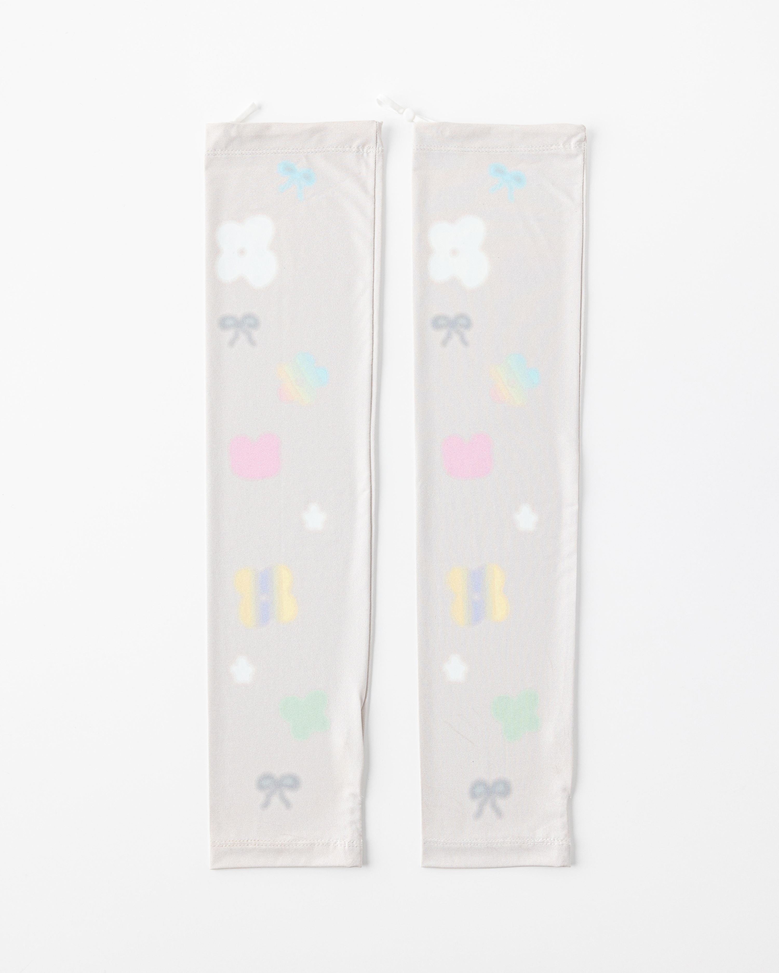 Womens Cooling Arm Sleeves Rainbow Bow Flower Cooling Sun Protection Comfortable - SWEET NANA