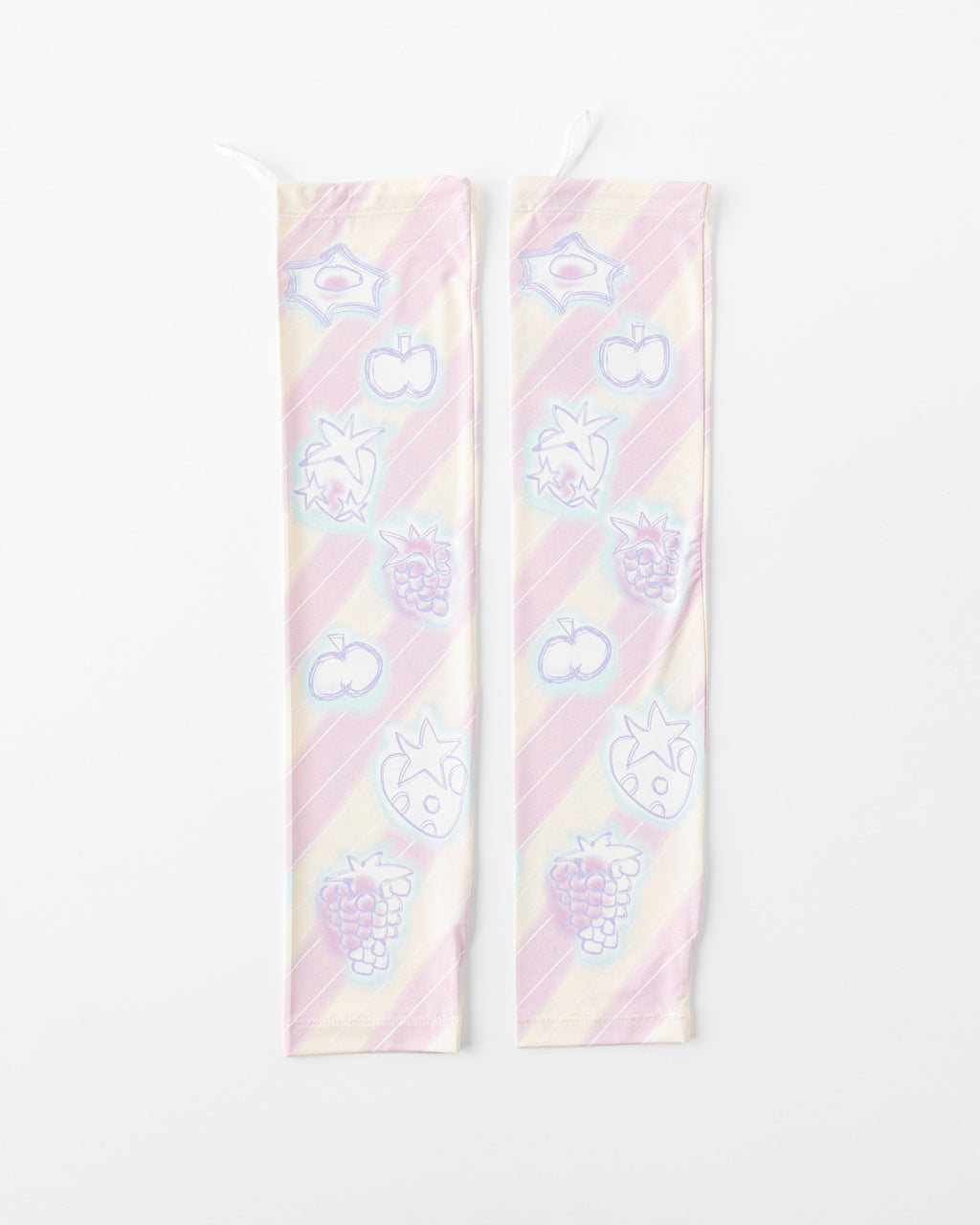 Womens Cooling Arm Sleeves Rainbow Fruit Star Stripe Cooling Sun Protection Comfortable - SWEET NANA