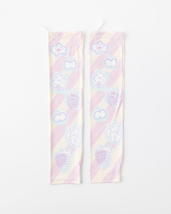 Womens Cooling Arm Sleeves Rainbow Fruit Star Stripe Cooling Sun Protection Comfortable - SWEET NANA