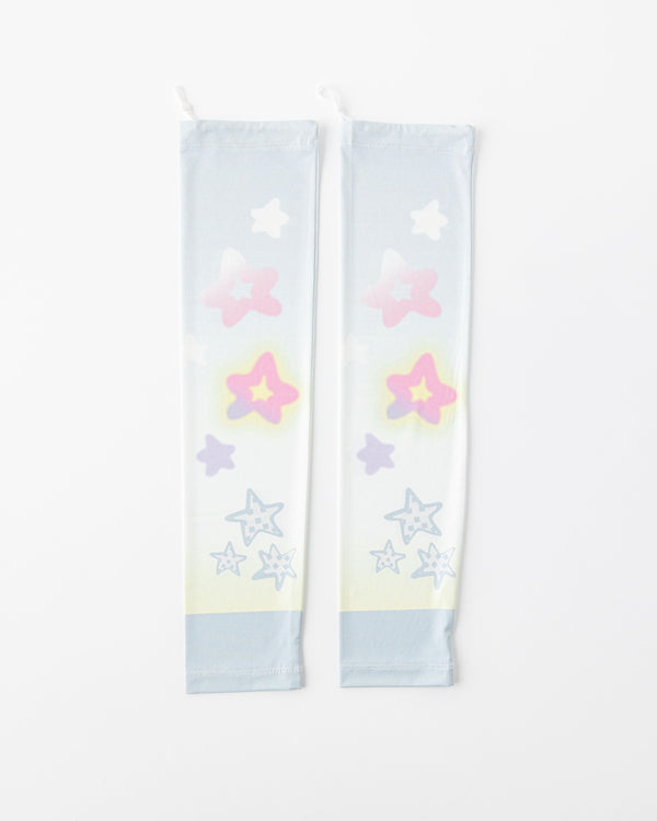 Womens Cooling Arm Sleeves Rainbow Star Gradient Cooling Sun Protection Comfortable - SWEET NANA